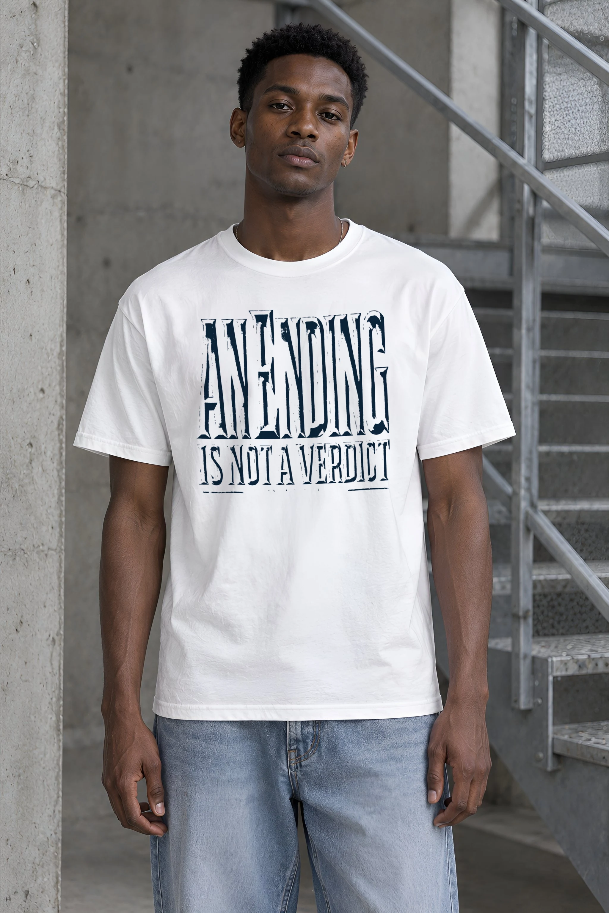 "An Ending Is Not a Verdict" Heavyweight Unisex Crewneck T-shirt