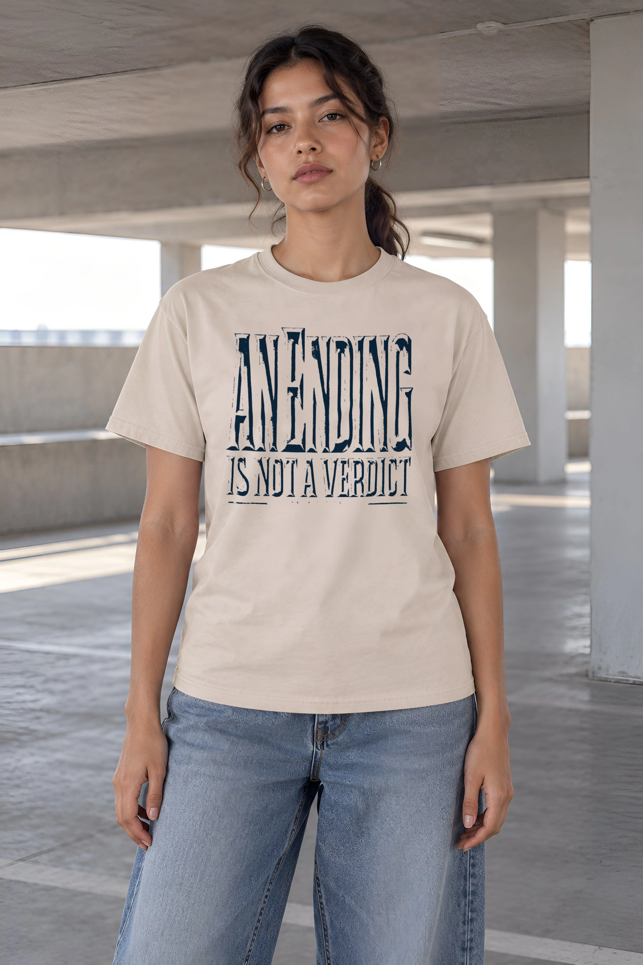 "An Ending Is Not a Verdict" Heavyweight Unisex Crewneck T-shirt