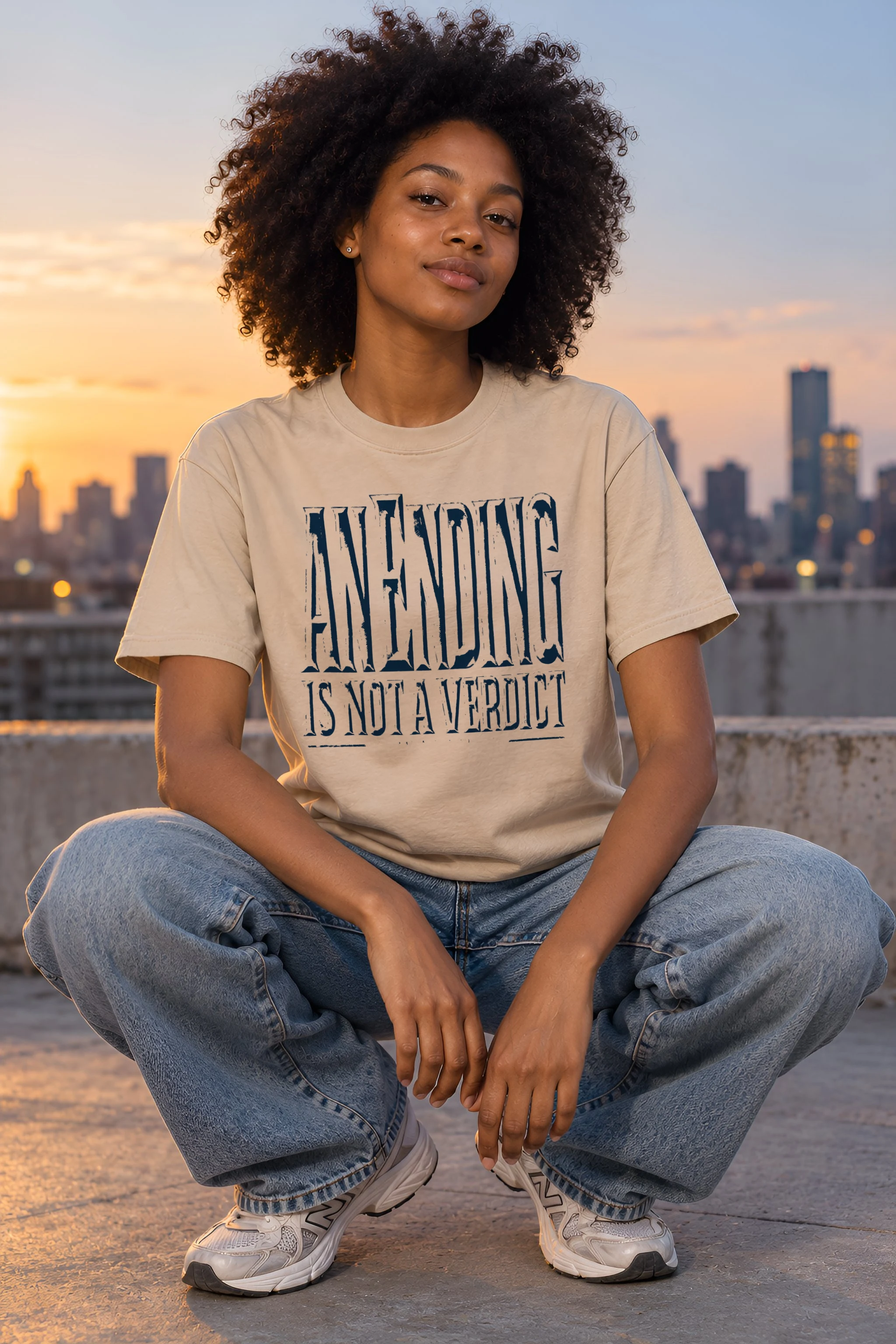 "An Ending Is Not a Verdict" Heavyweight Unisex Crewneck T-shirt