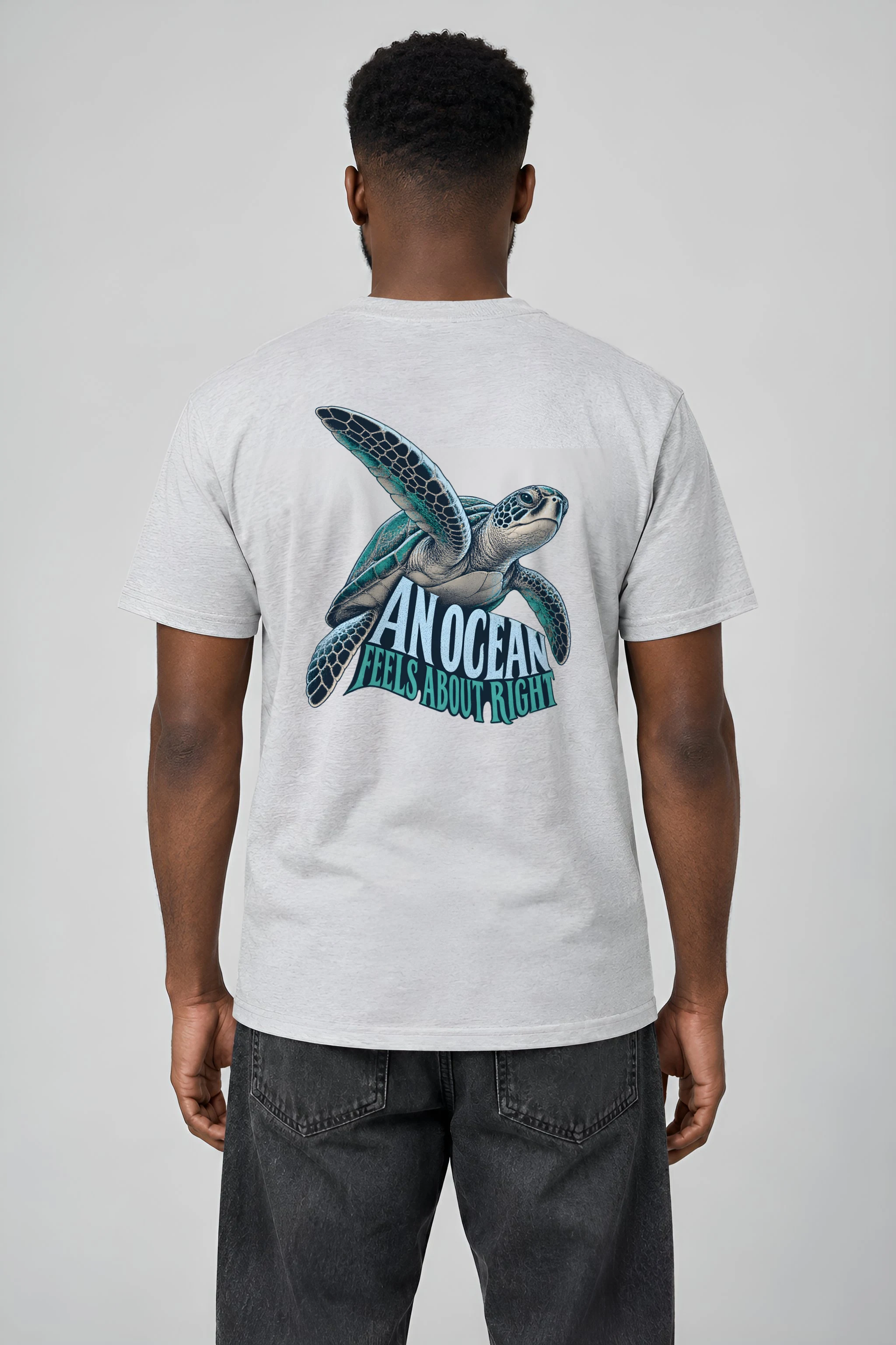 "An Ocean Feels About Right" Heavyweight Unisex Crewneck T-shirt