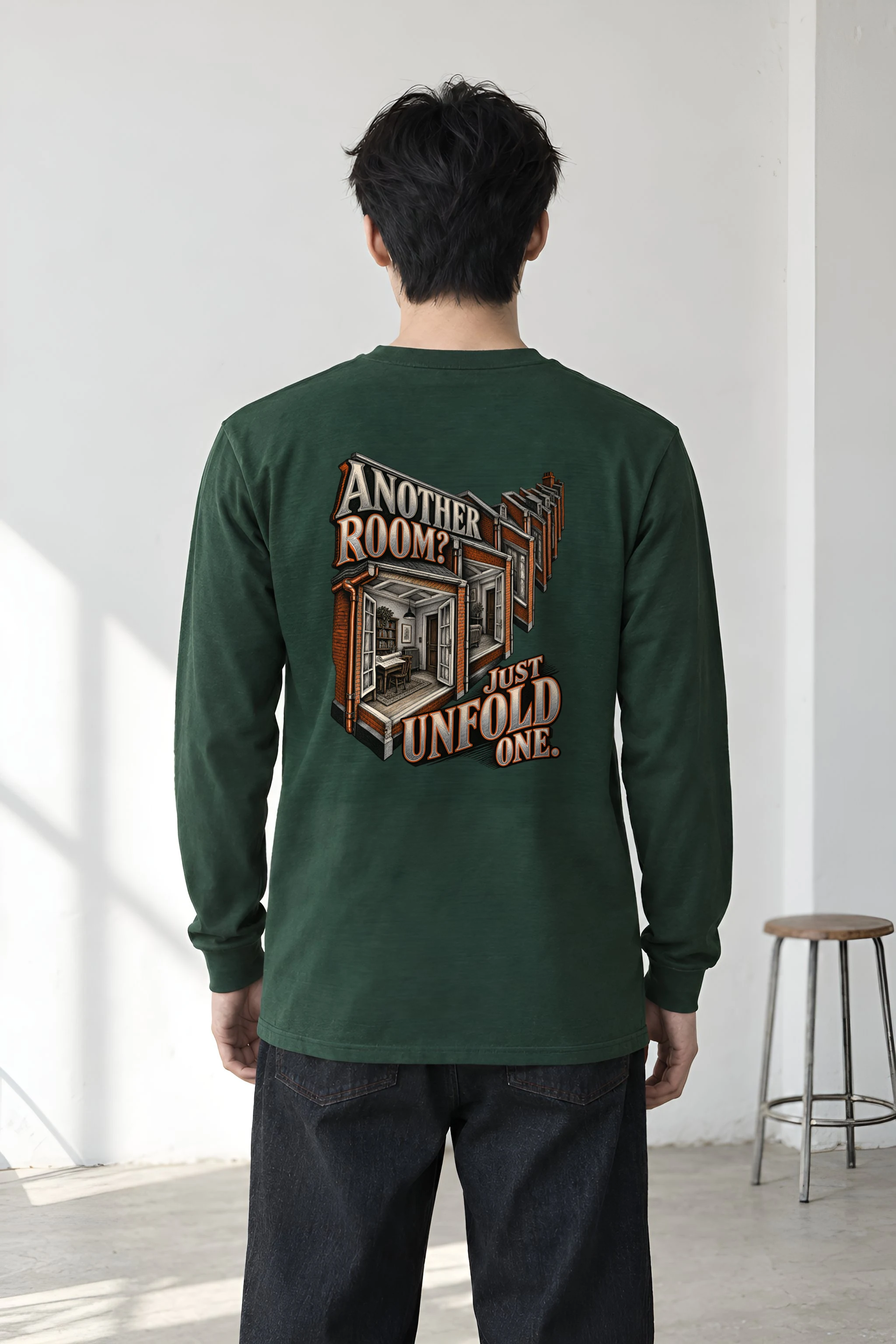 "Another Room? Just Unfold One" Unisex Longsleeve T-shirt