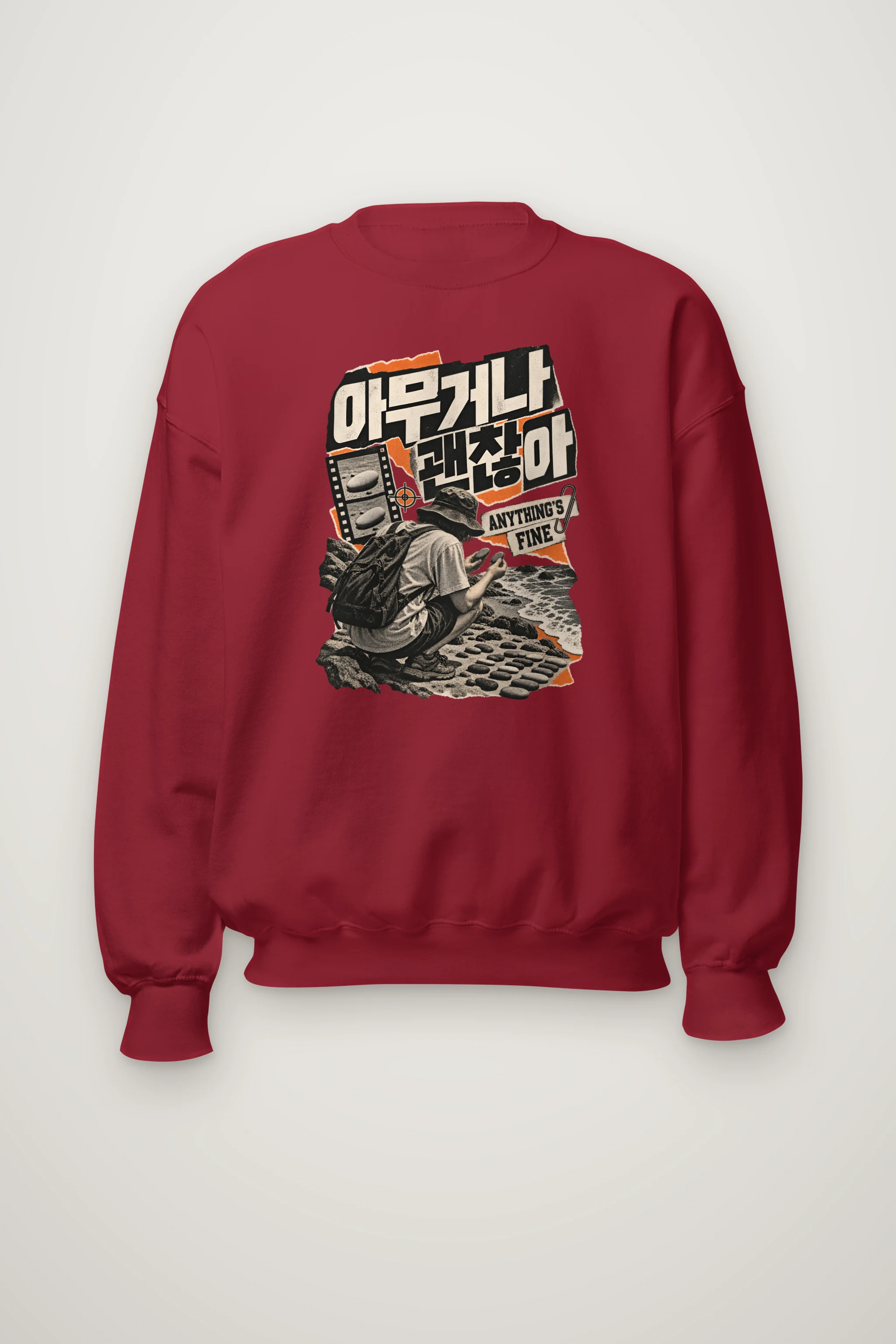 "Anything's Fine" Heavy Blend Unisex Crewneck Sweatshirt