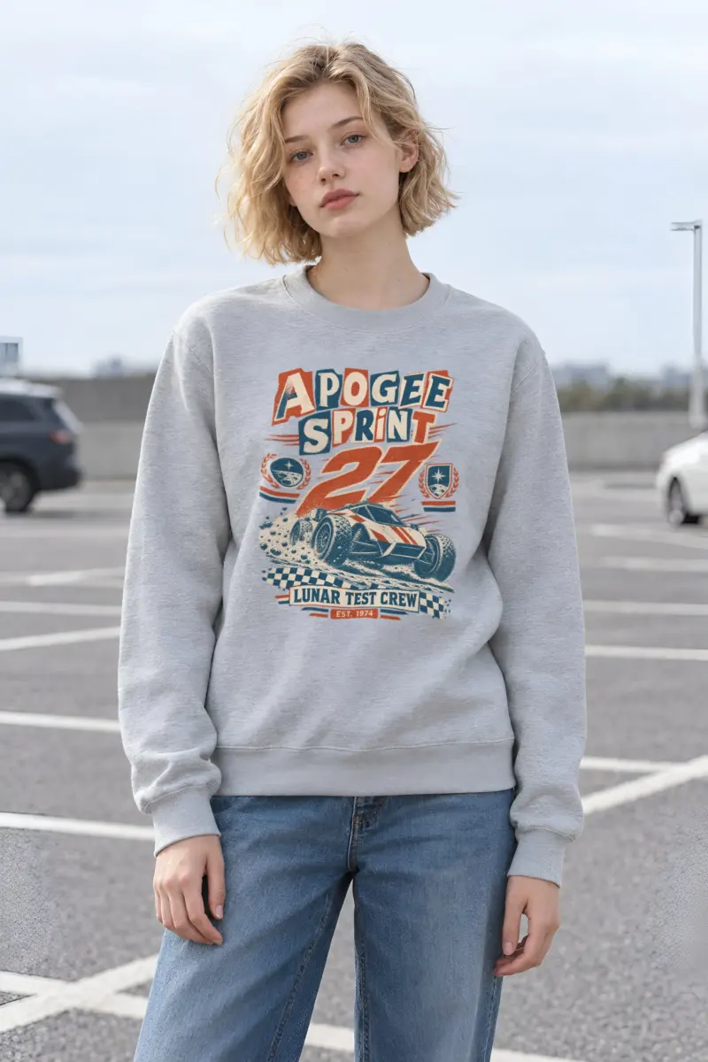 “Apogee Sprint 27 Lunar Crew” Heavy Blend Unisex Crewneck Sweatshirt