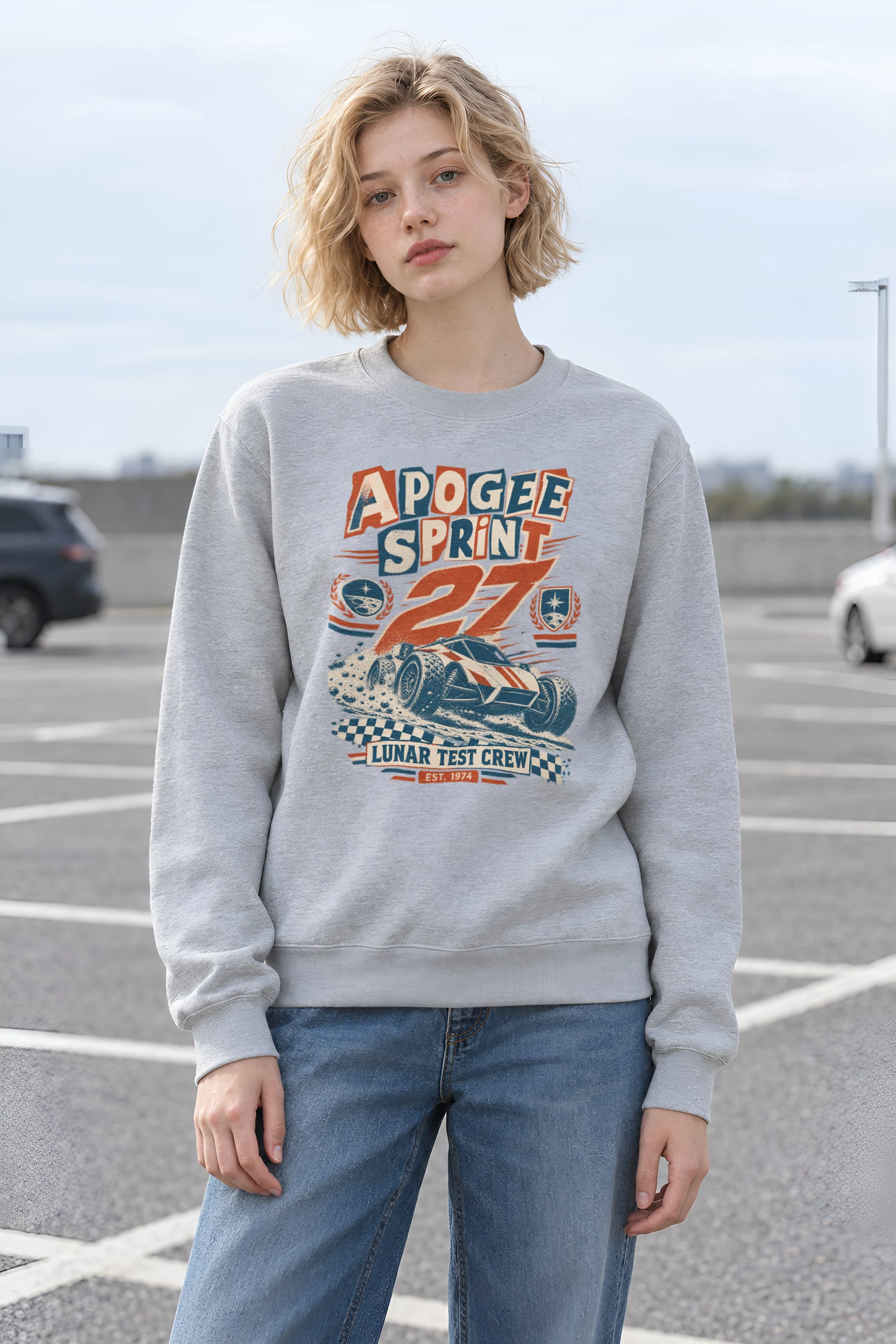"Apogee Sprint 27 Lunar Crew" Heavy Blend Unisex Crewneck Sweatshirt