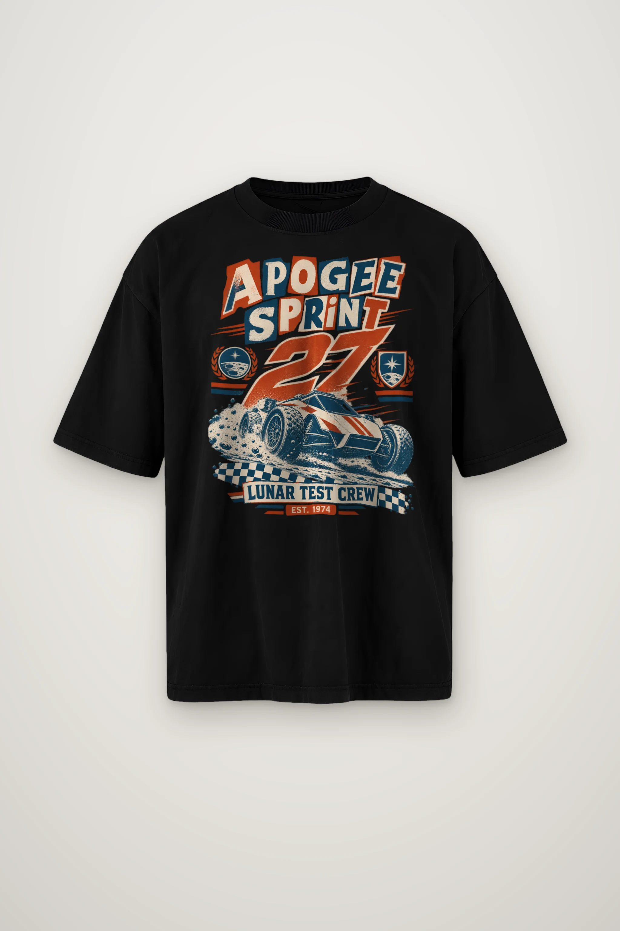 "Apogee Sprint 27" Men's Oversized Heavyweight Crewneck T-Shirt
