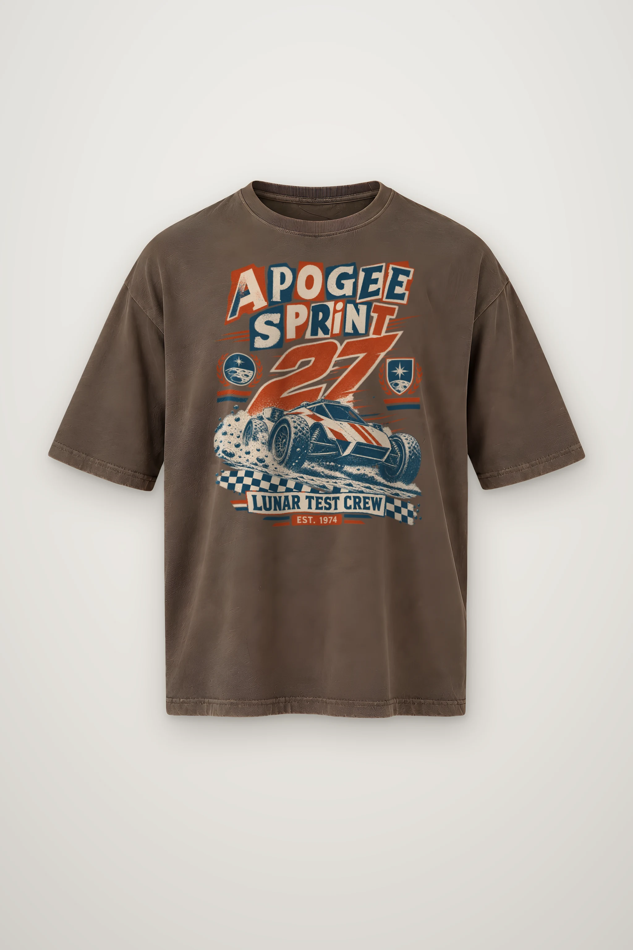 "Apogee Sprint 27" Men's Oversized Heavyweight Crewneck T-Shirt