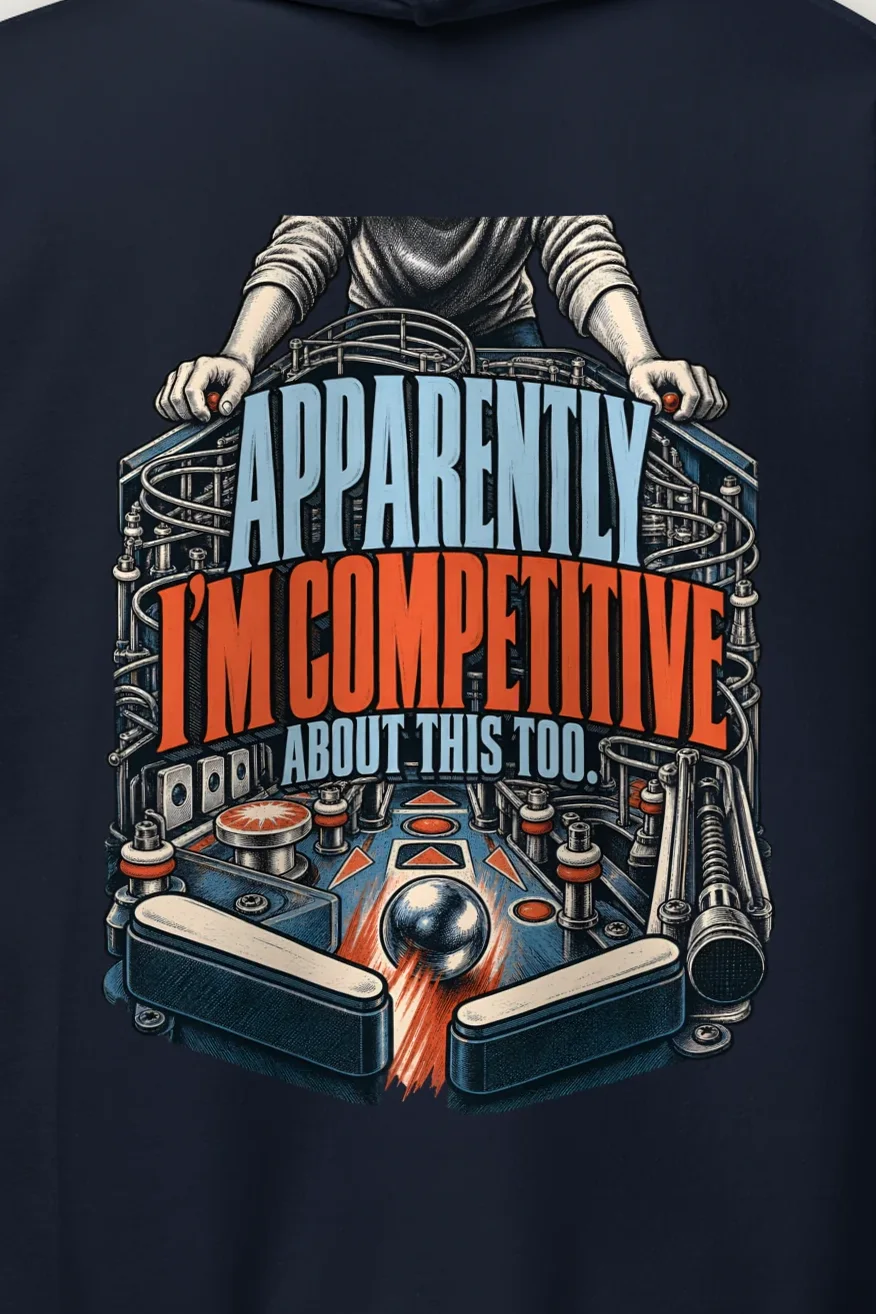 "Apparently I’m Competitive About This Too" Heavy Blend Unisex Pullover Hoodie - the graphic up close