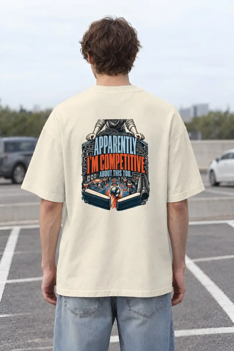 “Apparently I’m Competitive About This Too” Men’s Oversized Heavyweight Crewneck T-Shirt