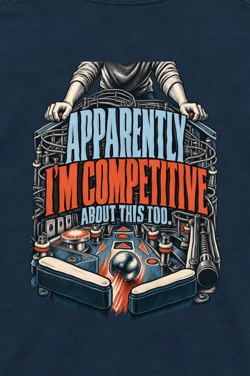 "Apparently I’m Competitive About This Too" Unisex Longsleeve T-shirt - the graphic up close