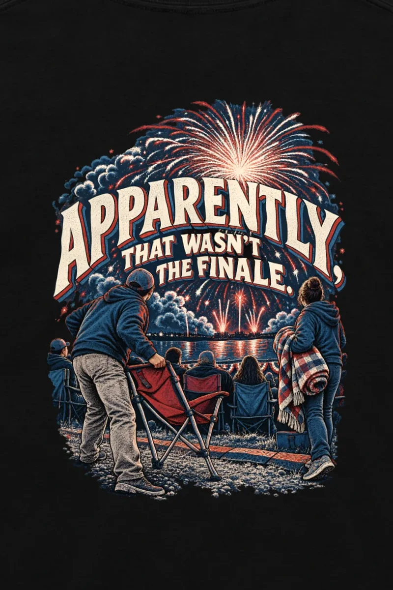 "Apparently, That Wasn’t the Finale" Unisex Longsleeve T-shirt - the graphic up close