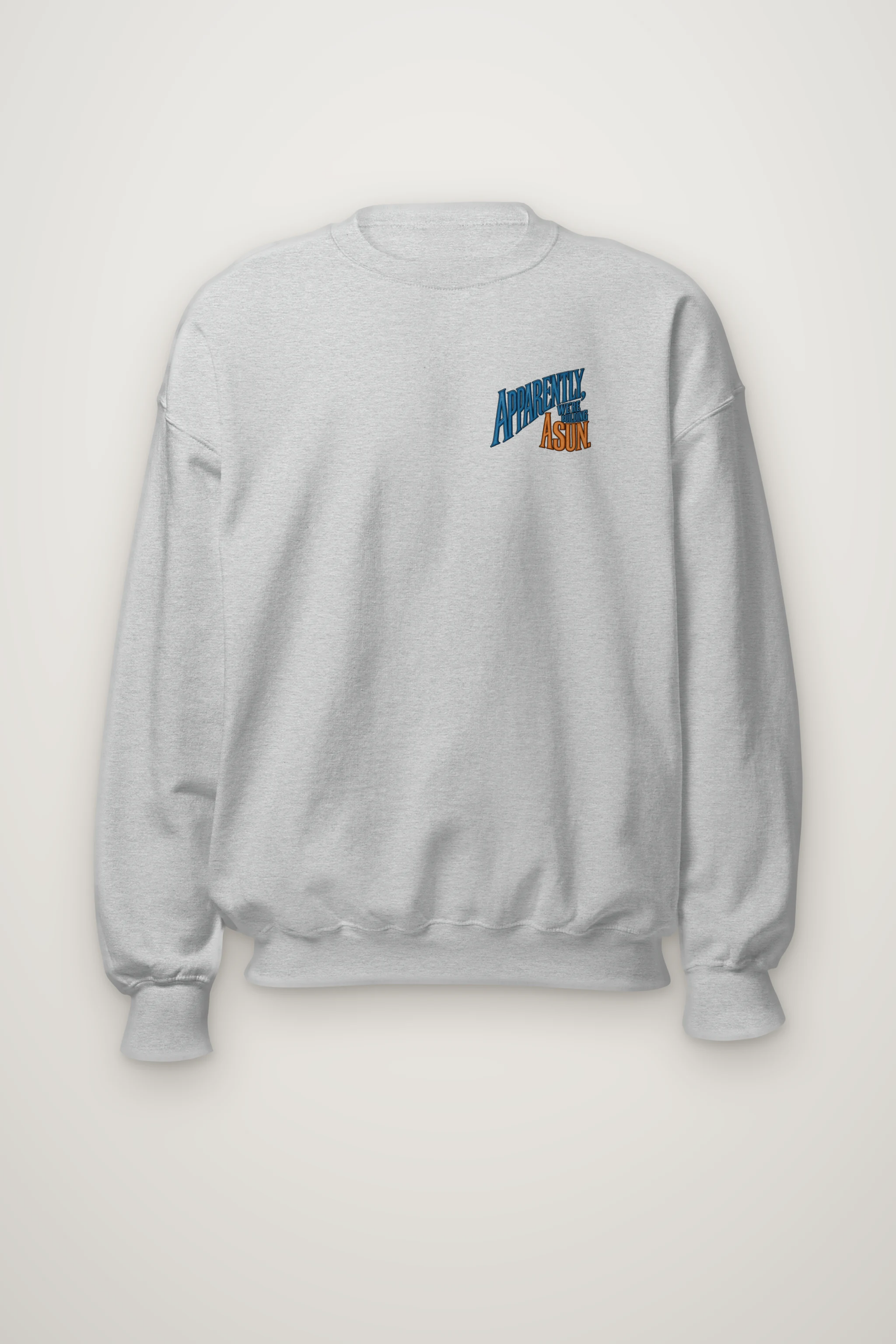 "Apparently, We're Building a Sun" Heavy Blend Unisex Crewneck Sweatshirt