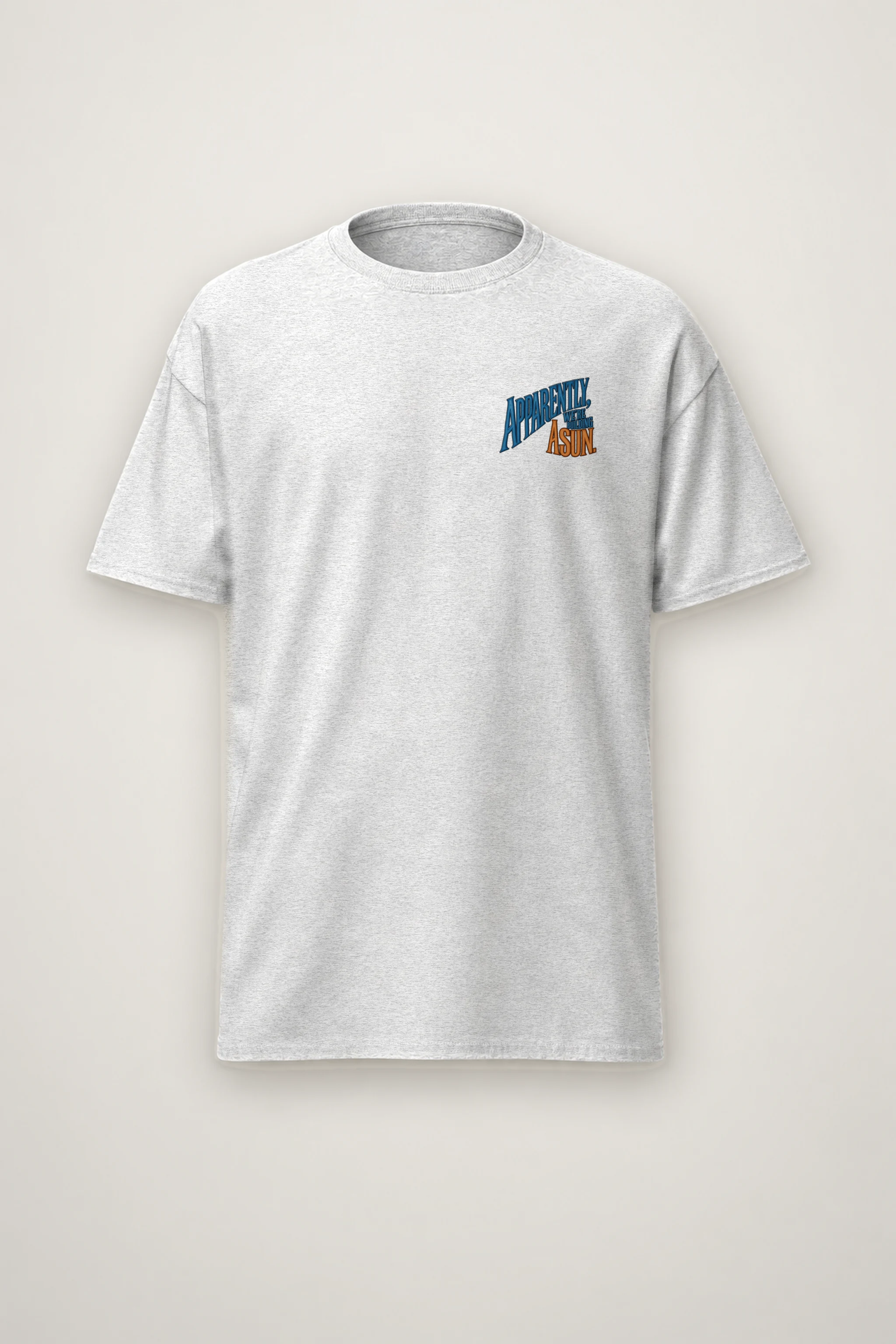 "Apparently, We're Building a Sun" Heavyweight Unisex Crewneck T-shirt