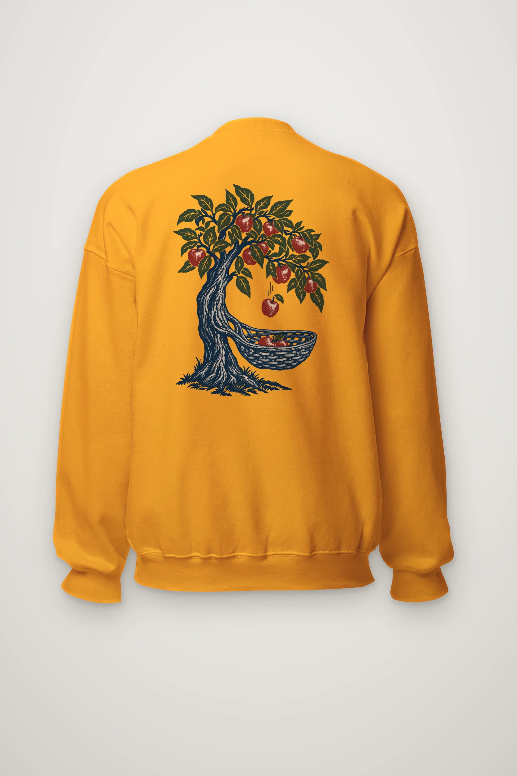 "Apple Tree Woven Basket" Heavy Blend Unisex Crewneck Sweatshirt