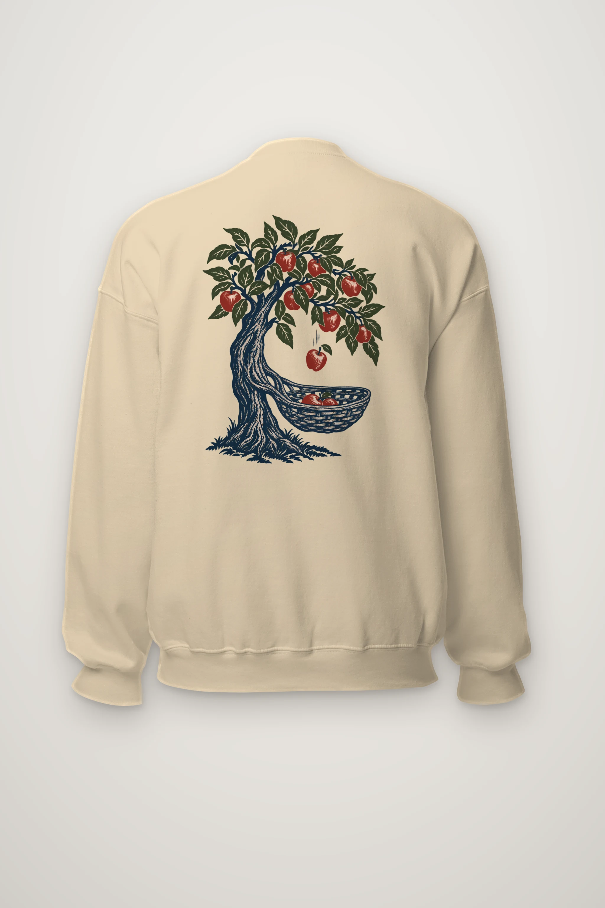 "Apple Tree Woven Basket" Heavy Blend Unisex Crewneck Sweatshirt