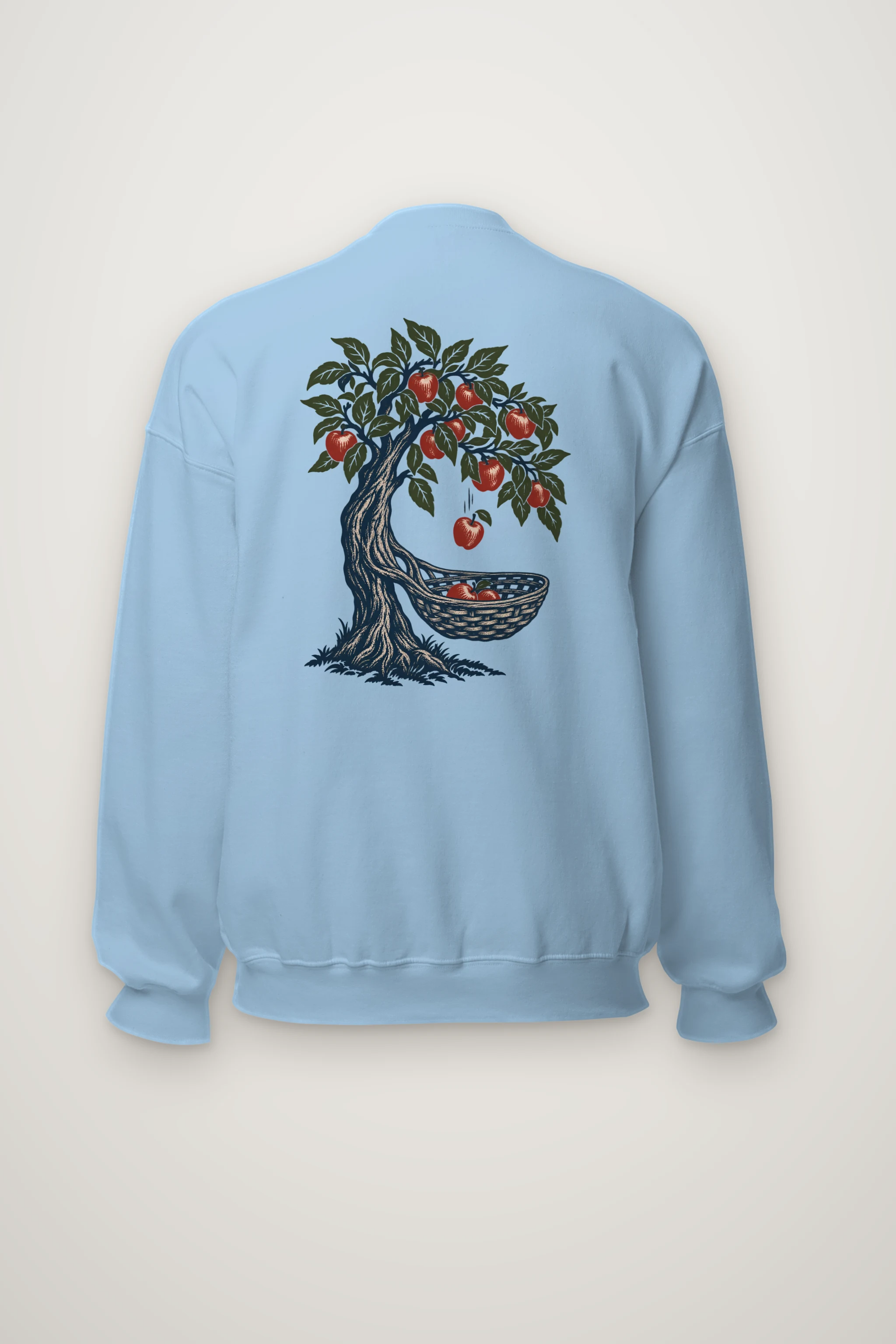 "Apple Tree Woven Basket" Heavy Blend Unisex Crewneck Sweatshirt