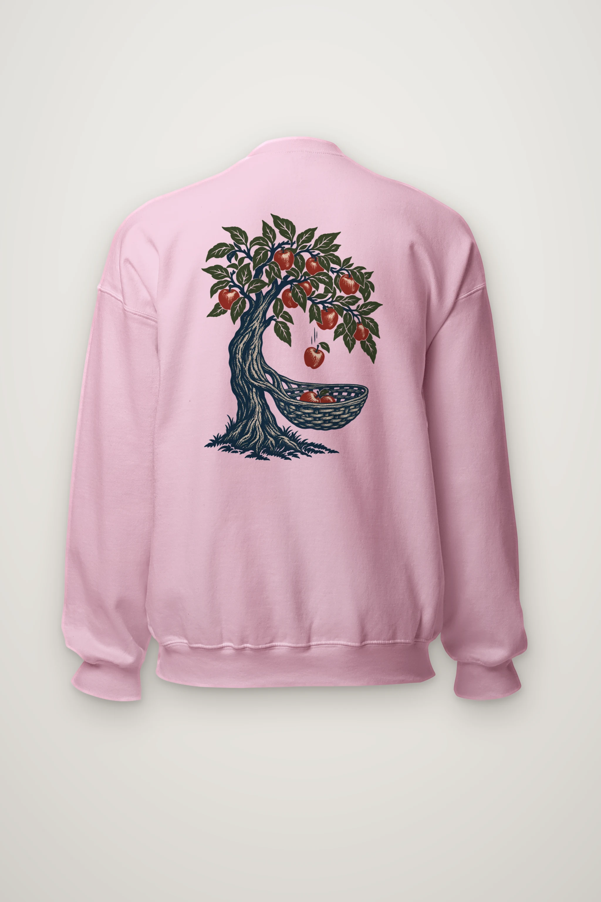 "Apple Tree Woven Basket" Heavy Blend Unisex Crewneck Sweatshirt