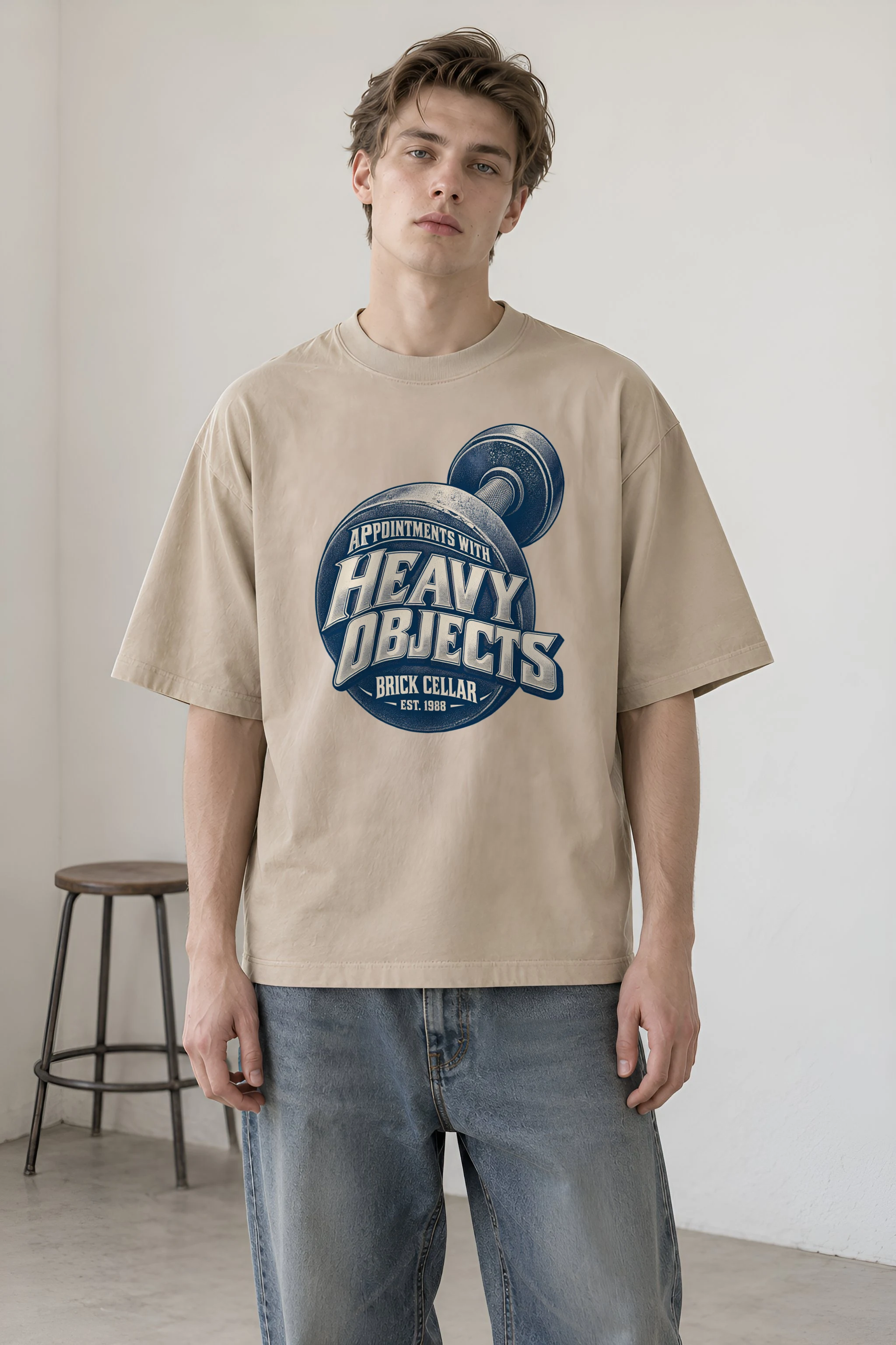 "Appointments With Heavy Objects" Unisex Oversized Heavyweight Crewneck T-Shirt