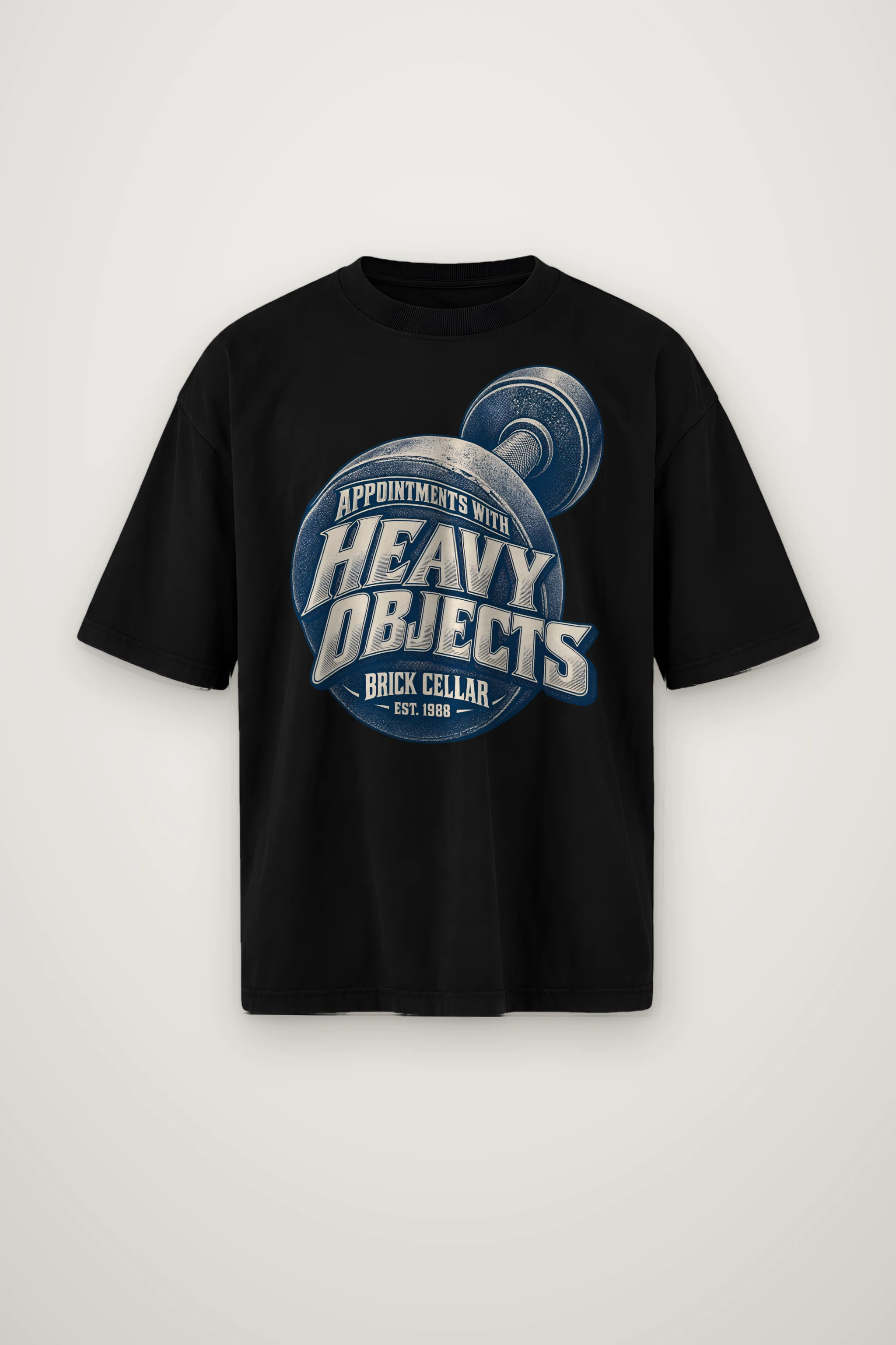"Appointments With Heavy Objects" Men's Oversized Heavyweight Crewneck T-Shirt