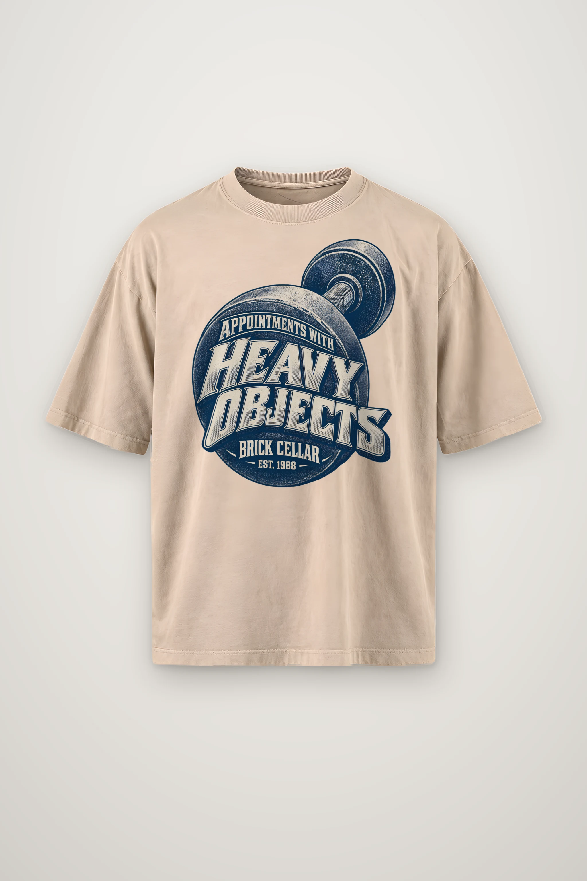 "Appointments With Heavy Objects" Men's Oversized Heavyweight Crewneck T-Shirt