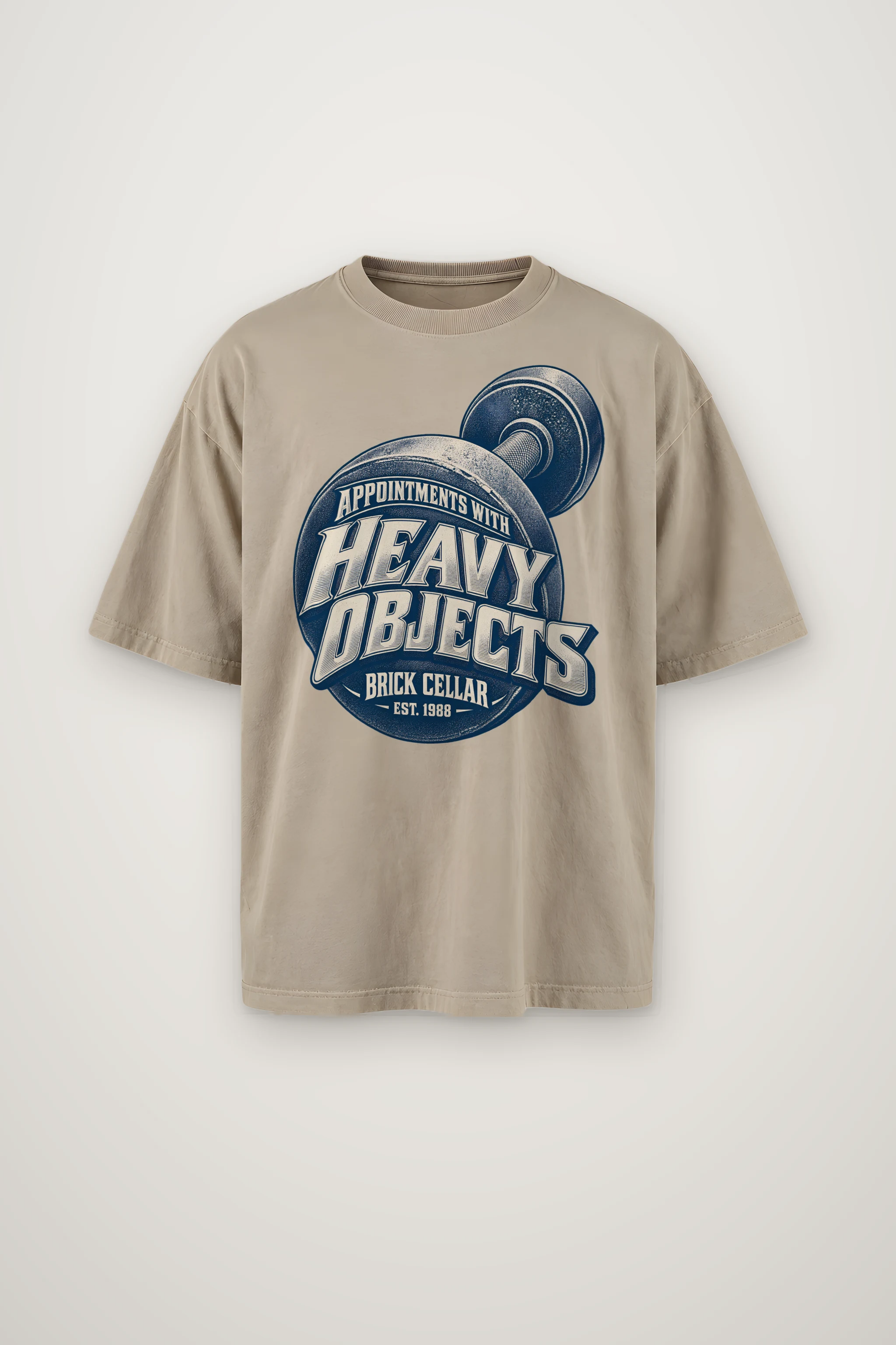 "Appointments With Heavy Objects" Men's Oversized Heavyweight Crewneck T-Shirt