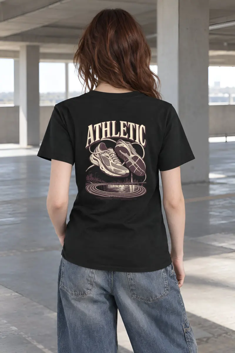 "Arch Runner Track Scene" Heavyweight Unisex Crewneck T-shirt