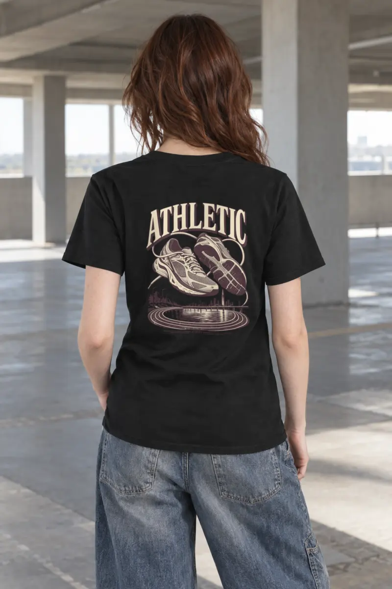 "Arch Runner Track Scene" Heavyweight Unisex Crewneck T-shirt