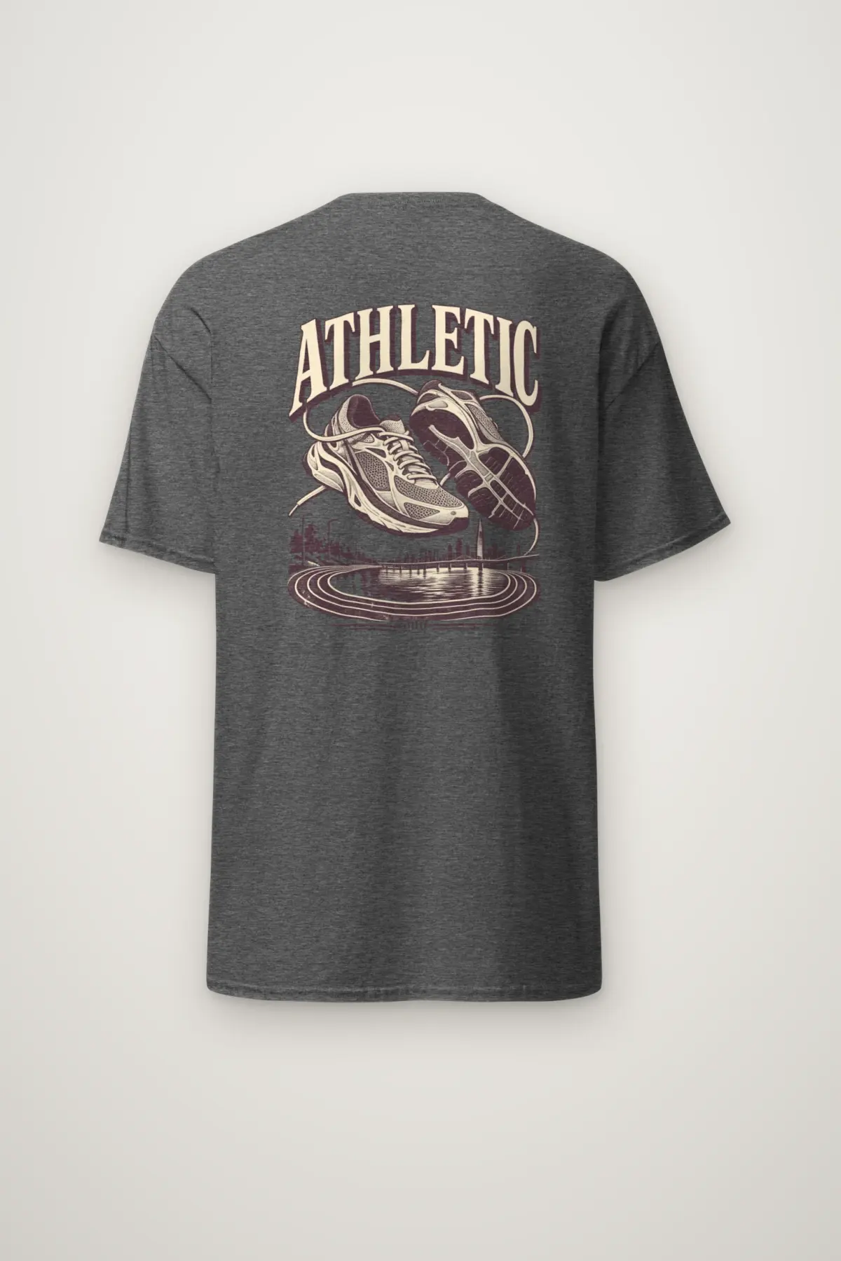 "Arch Runner Track Scene" Heavyweight Unisex Crewneck T-shirt