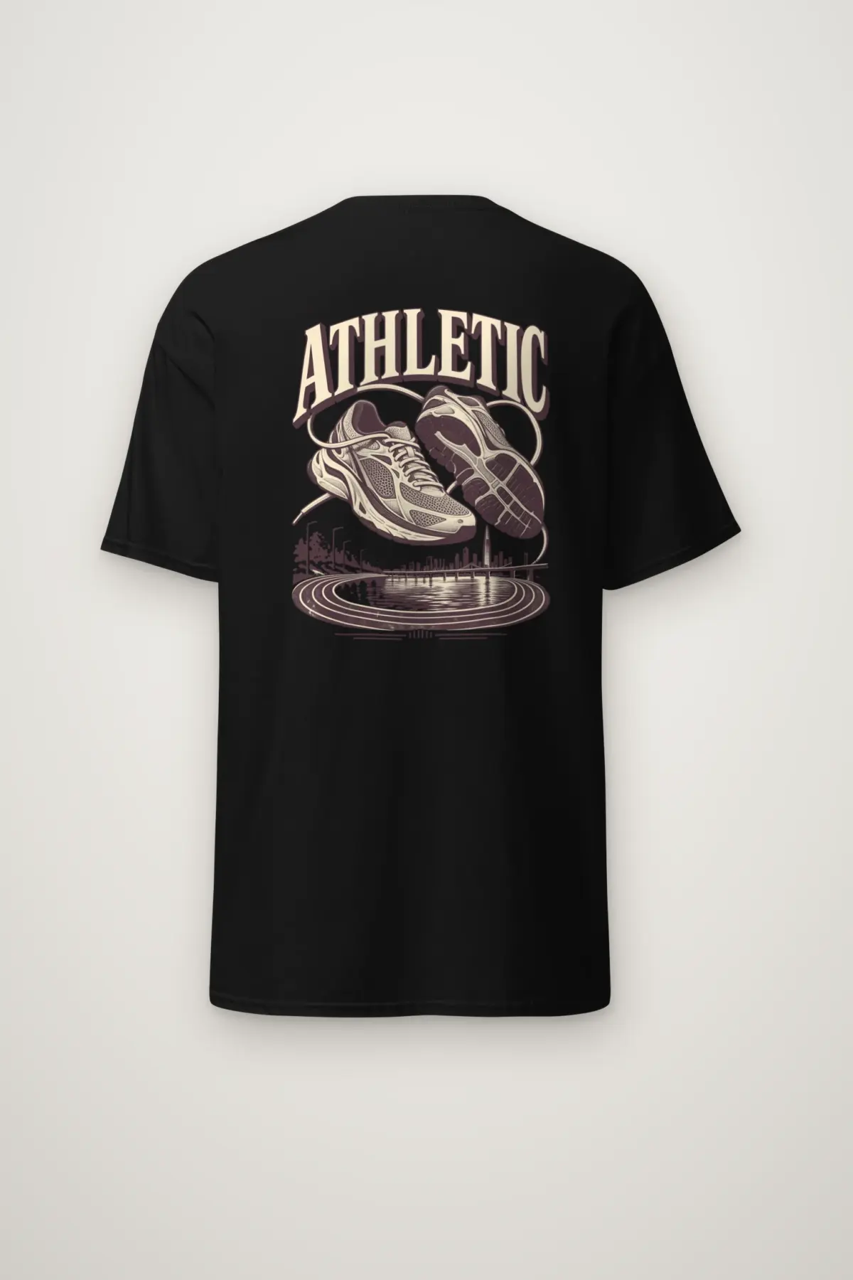 "Arch Runner Track Scene" Heavyweight Unisex Crewneck T-shirt