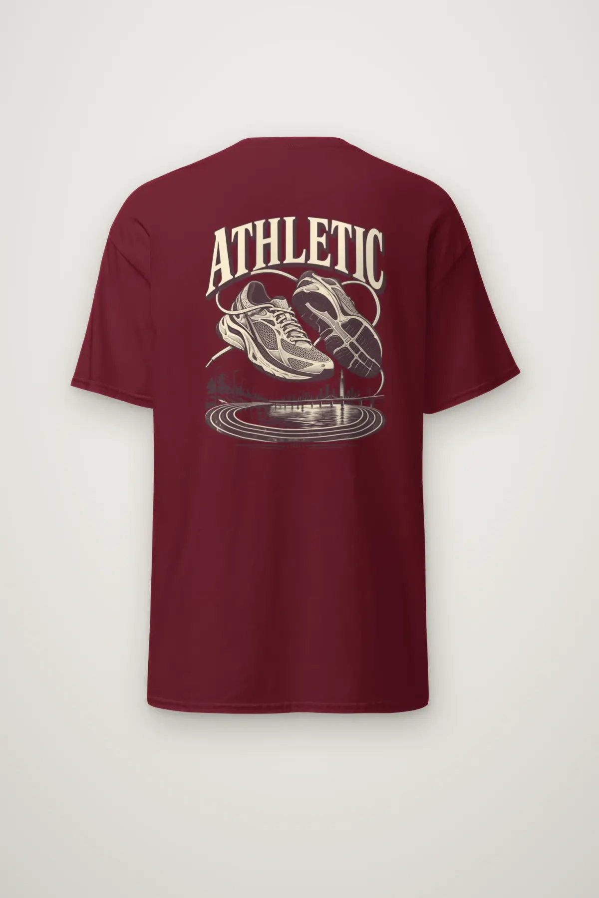 "Arch Runner Track Scene" Heavyweight Unisex Crewneck T-shirt