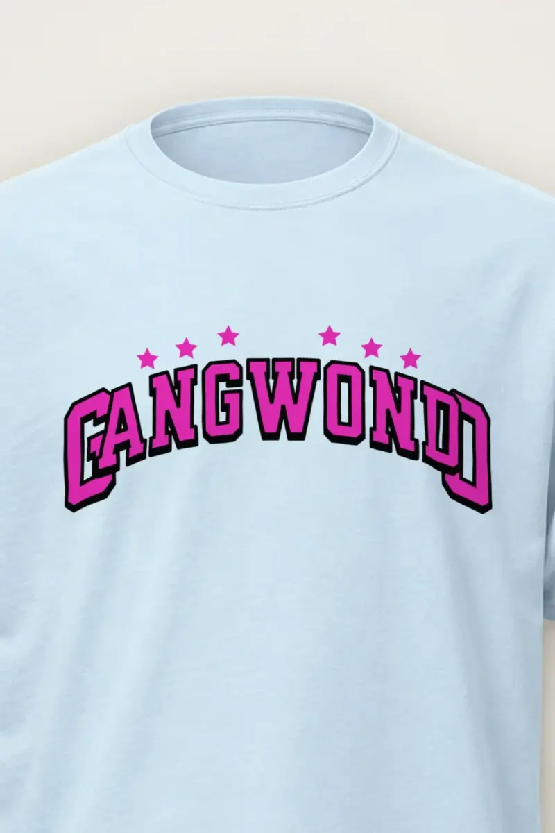 "Arched Seven Star Lettering" Heavyweight Unisex Crewneck T-shirt