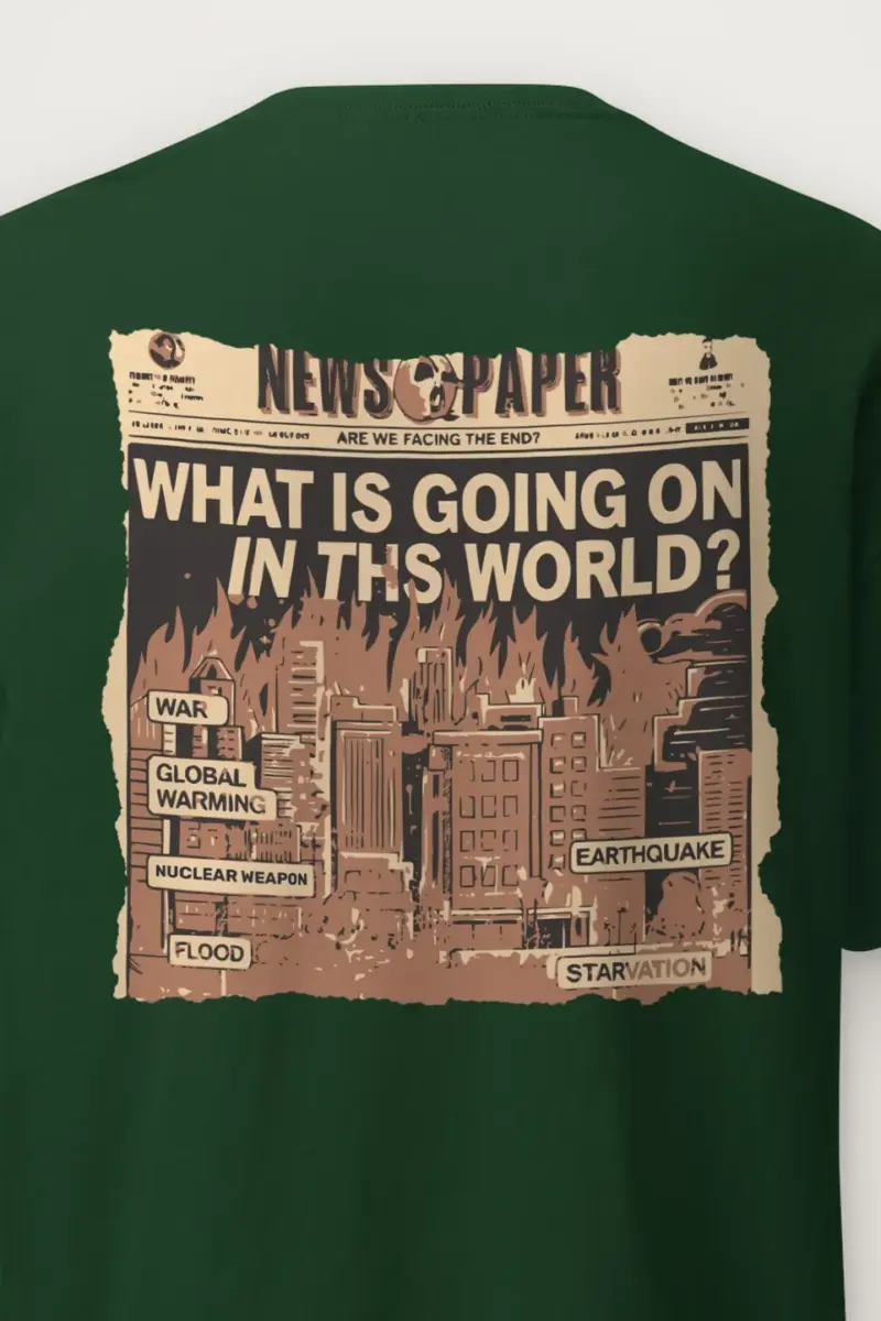 "Are We Facing The End?" Heavyweight Unisex Crewneck T-shirt