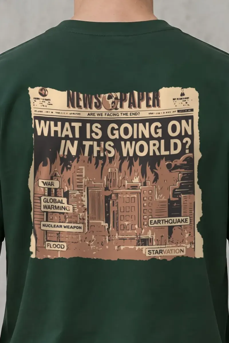 "Are We Facing The End?" Heavyweight Unisex Crewneck T-shirt