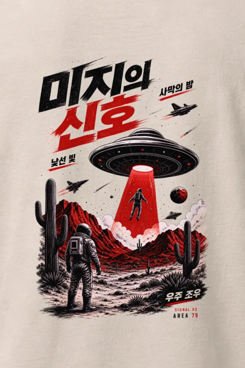 "Area 79 Signal" Heavyweight Unisex Crewneck T-shirt