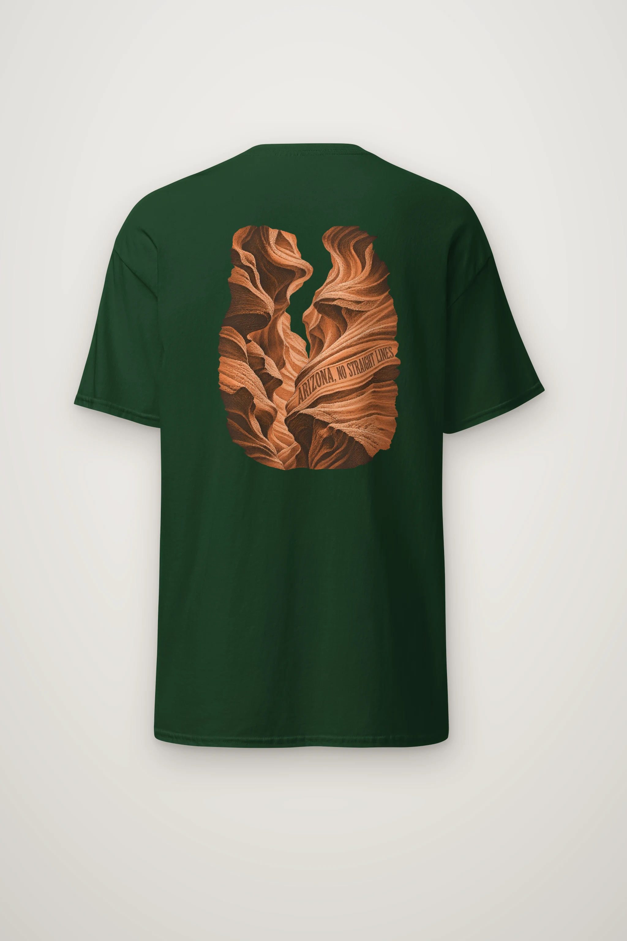 "Arizona, No Straight Lines" Heavyweight Unisex Crewneck T-shirt