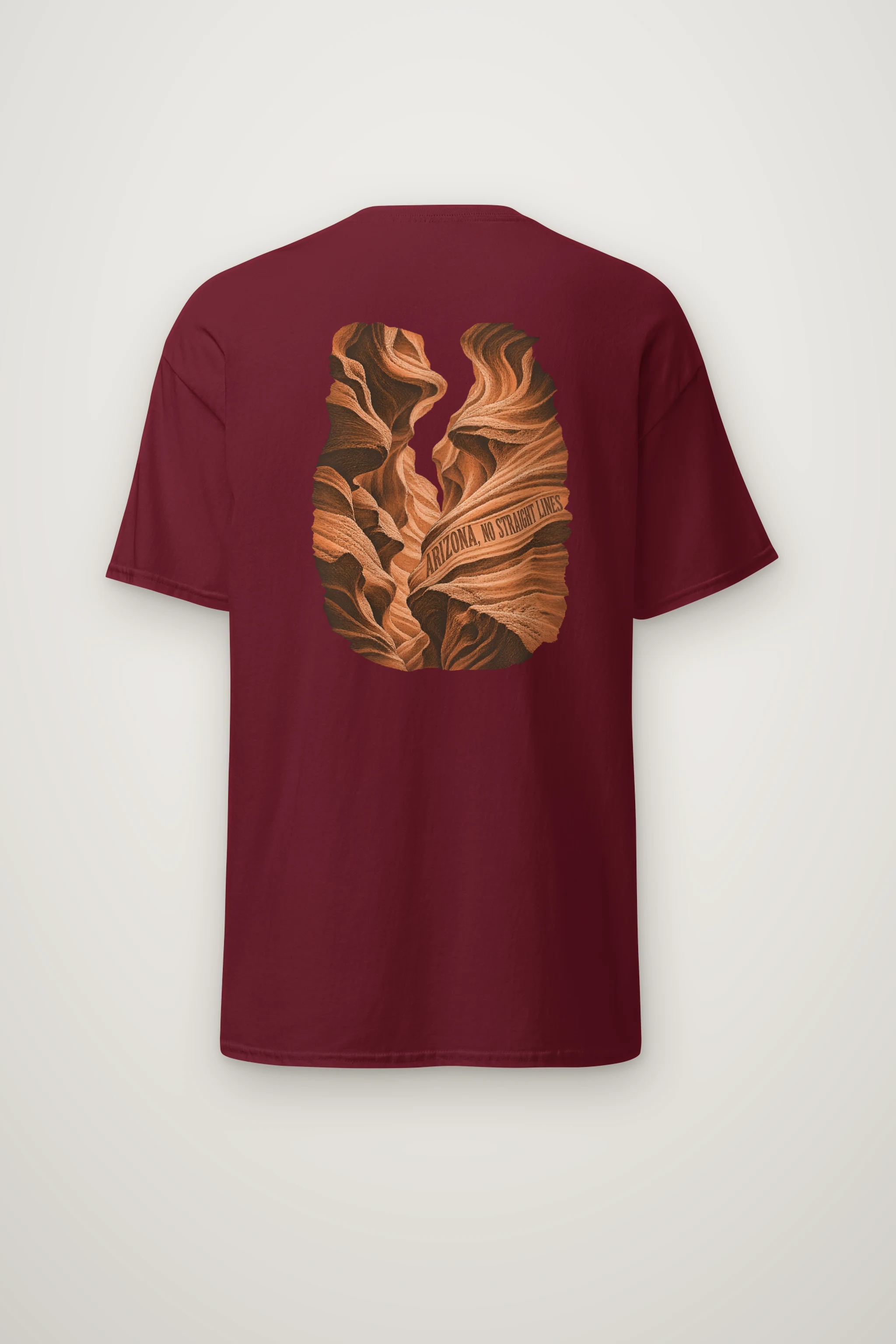 "Arizona, No Straight Lines" Heavyweight Unisex Crewneck T-shirt