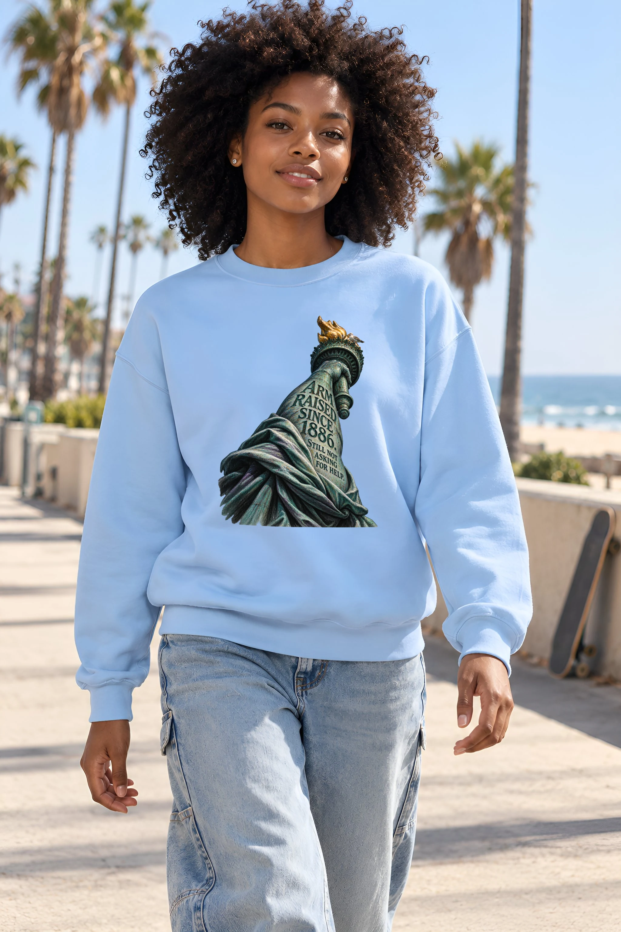 "Arm Raised Since 1886" Unisex Crewneck Sweatshirt