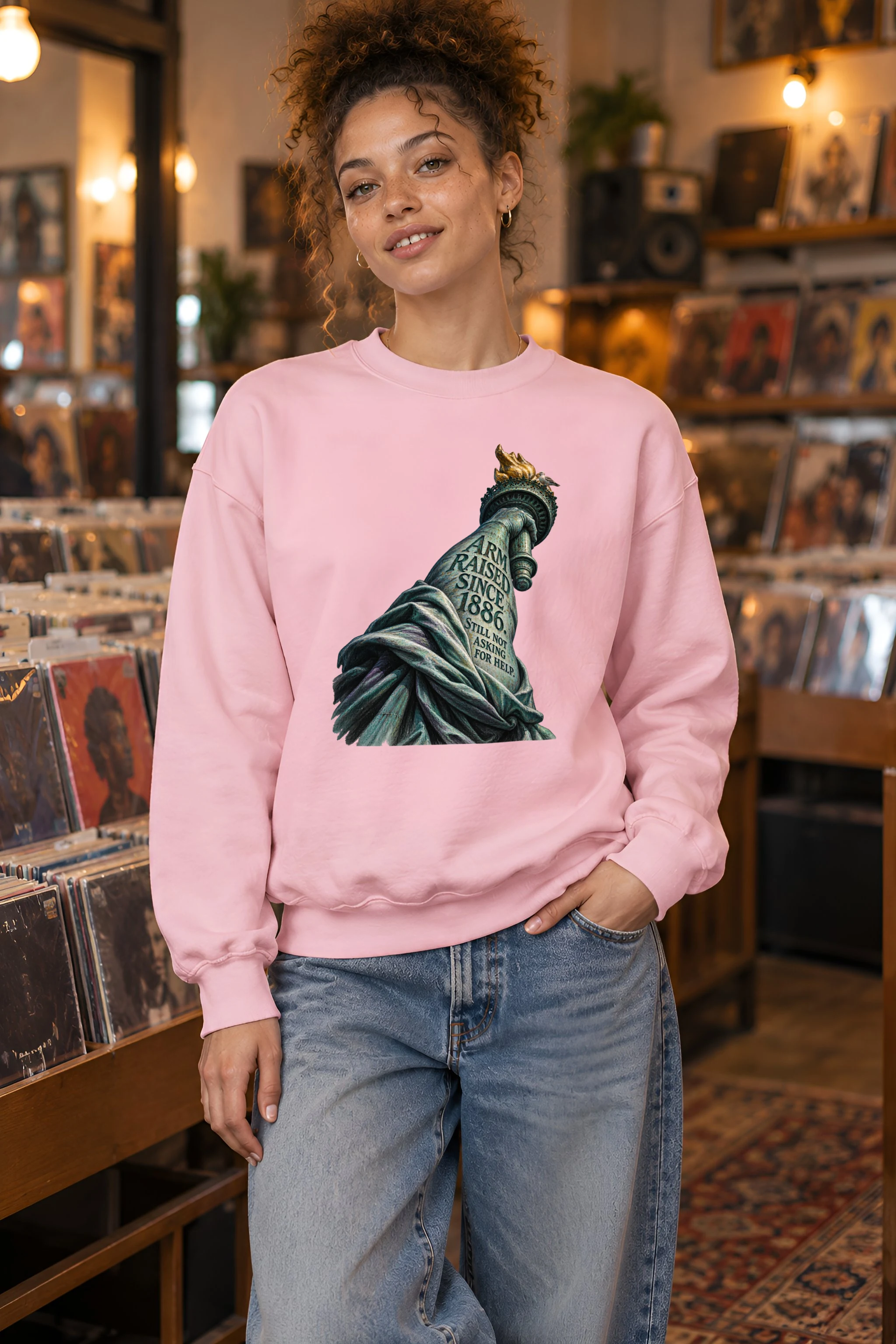 "Arm Raised Since 1886" Unisex Crewneck Sweatshirt