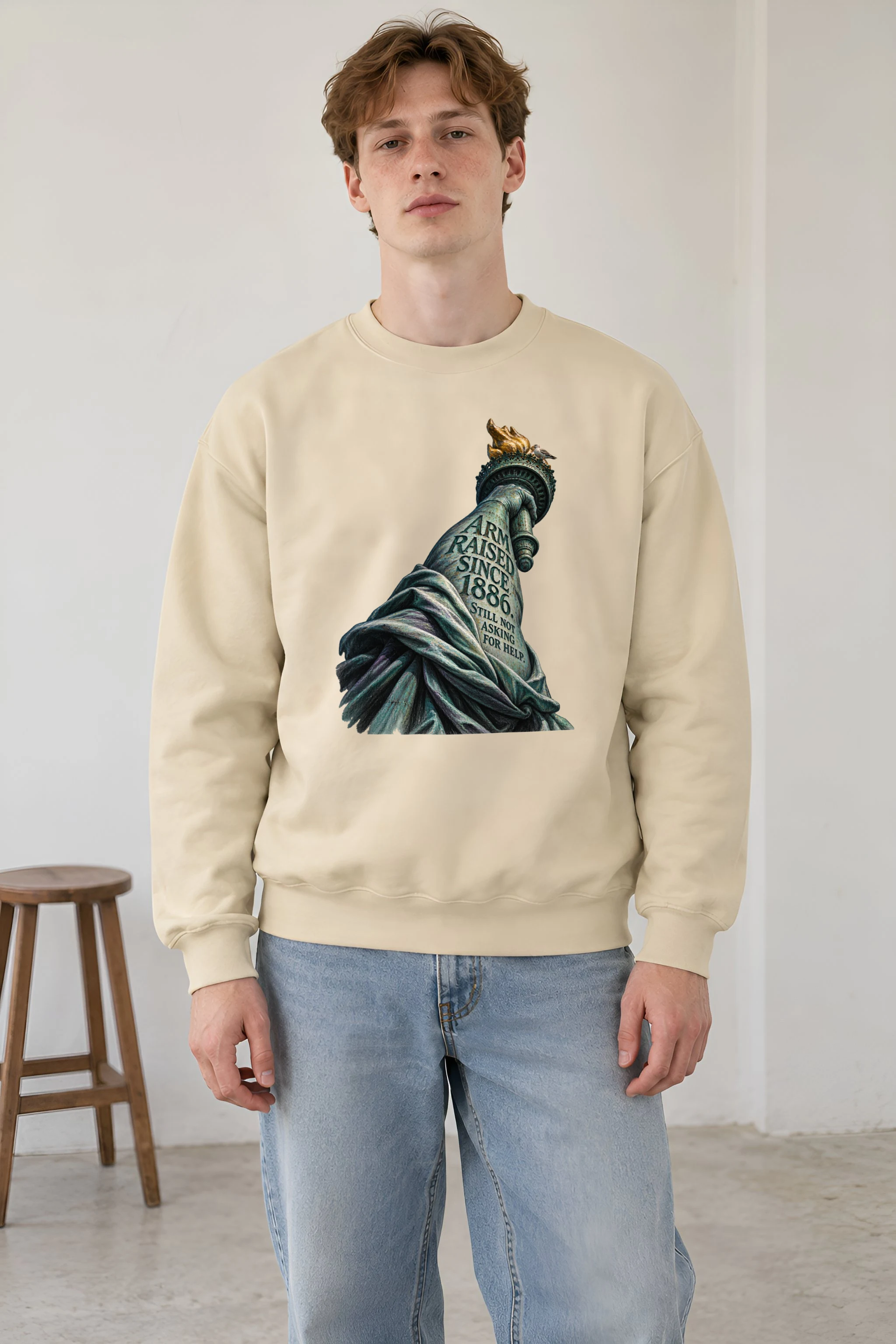 "Arm Raised Since 1886" Unisex Crewneck Sweatshirt