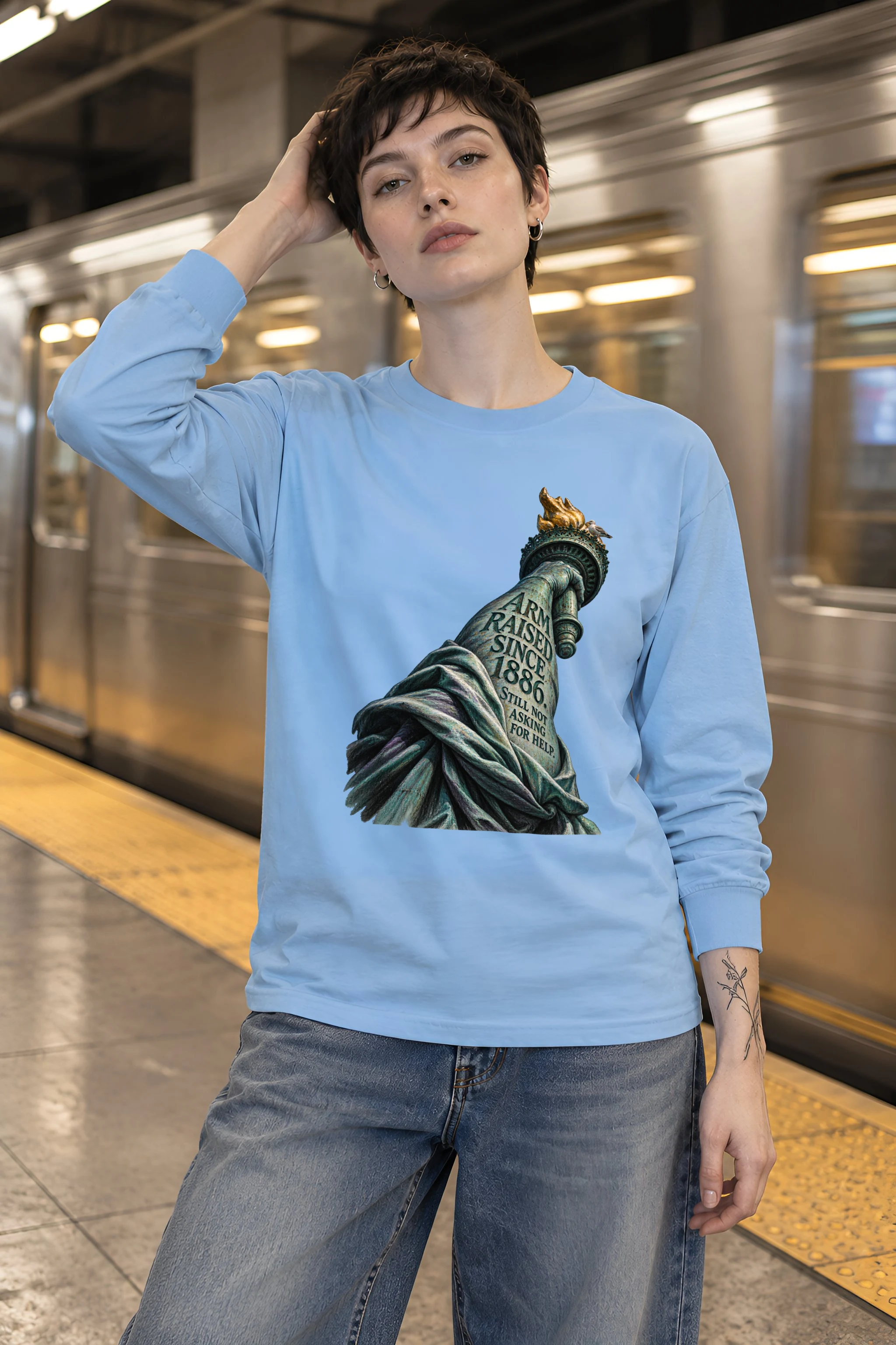 "Arm Raised Since 1886" Unisex Longsleeve T-shirt