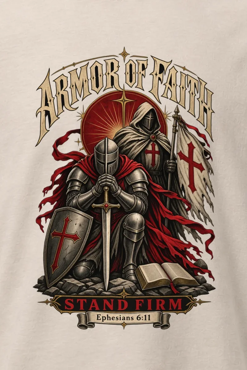 "Armor Of Faith" Heavyweight Unisex Crewneck T-shirt