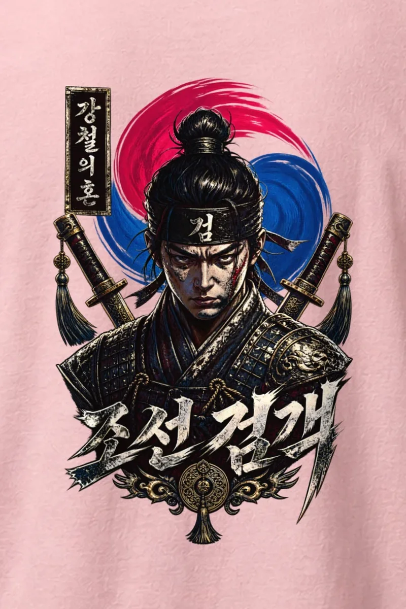 "Armored Joseon Swordsman" Heavyweight Unisex Crewneck T-shirt