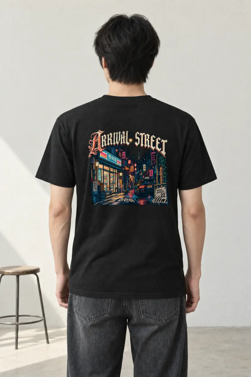 "Arrival Street" Heavyweight Unisex Crewneck T-shirt