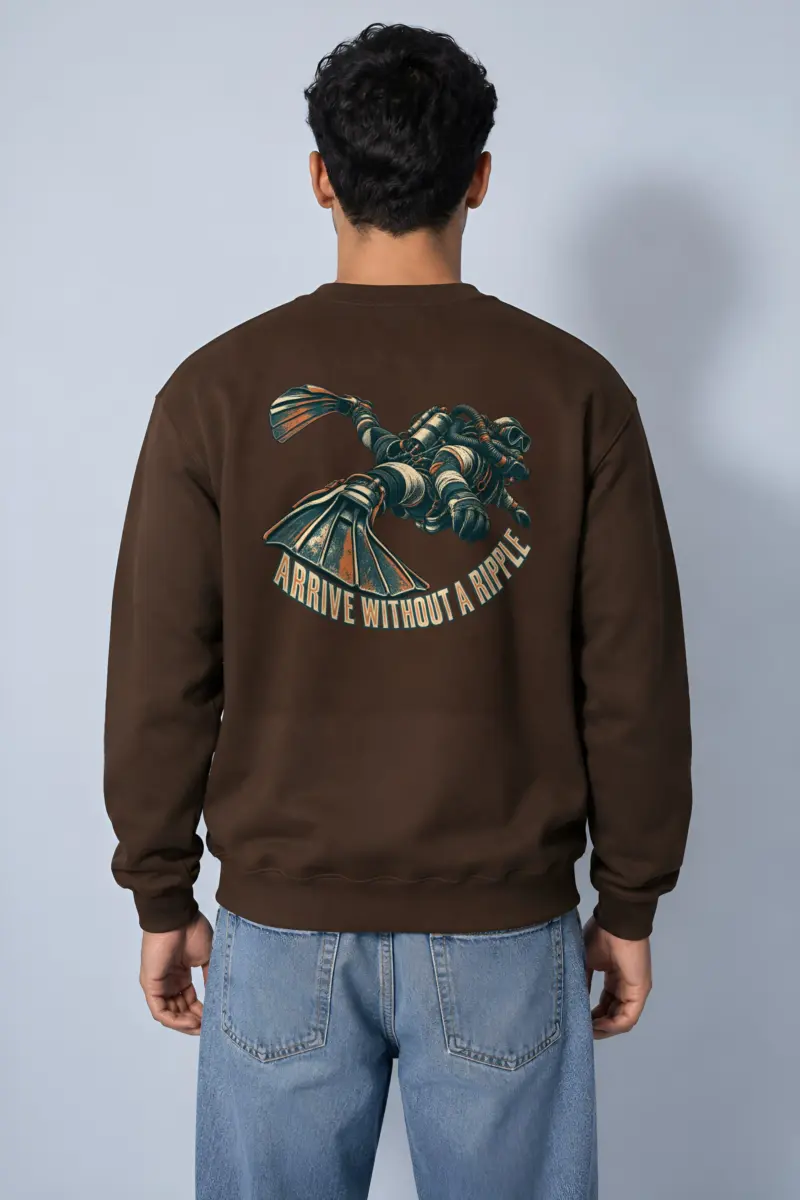 "Arrive Without a Ripple" Heavy Blend Unisex Crewneck Sweatshirt