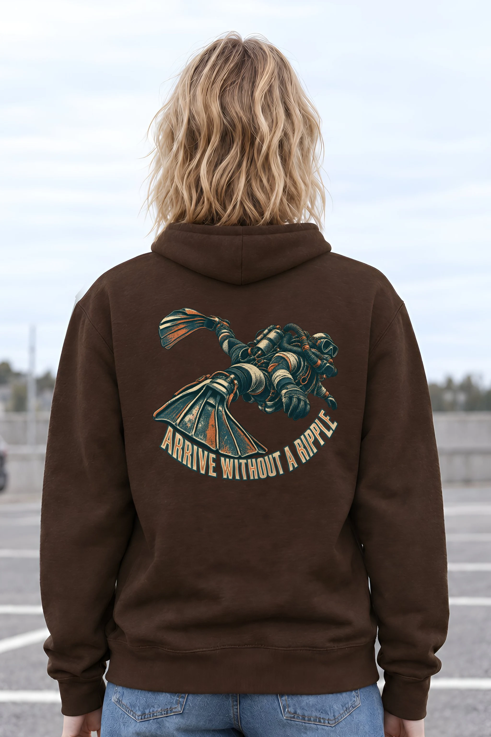 "Arrive Without a Ripple" Heavy Blend Unisex Pullover Hoodie