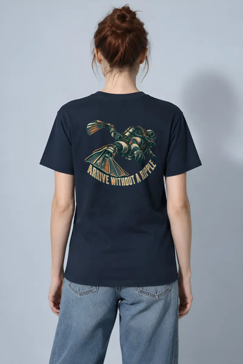 “Arrive Without a Ripple” Heavyweight Unisex Crewneck T-shirt