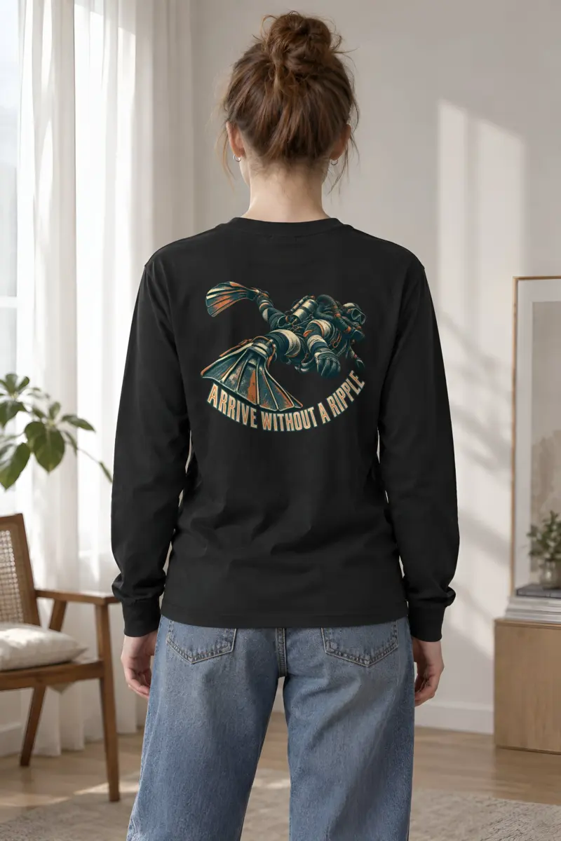 “Arrive Without a Ripple” Unisex Longsleeve T-shirt