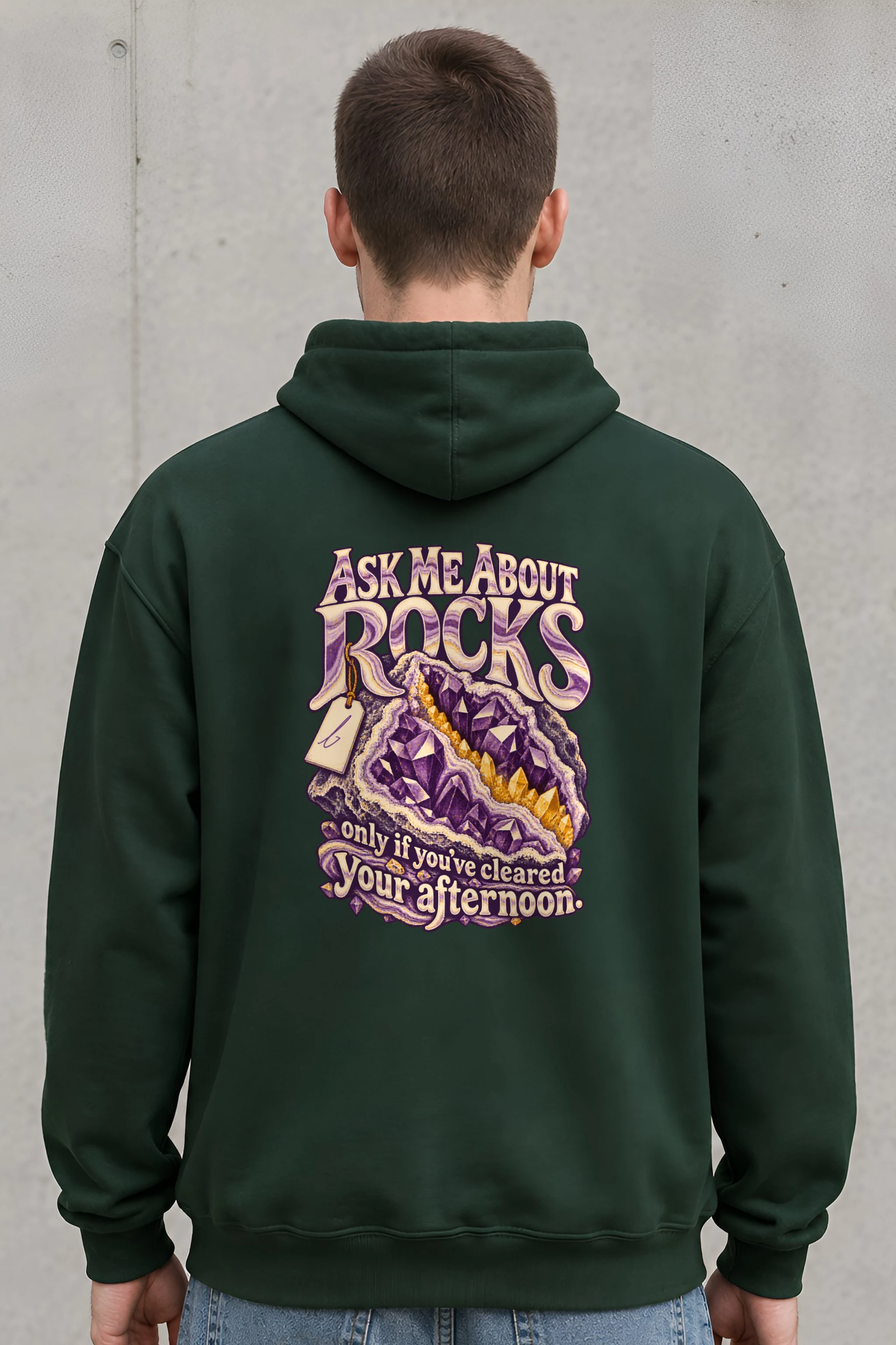 "Ask Me About Rocks" Unisex Pullover Hoodie