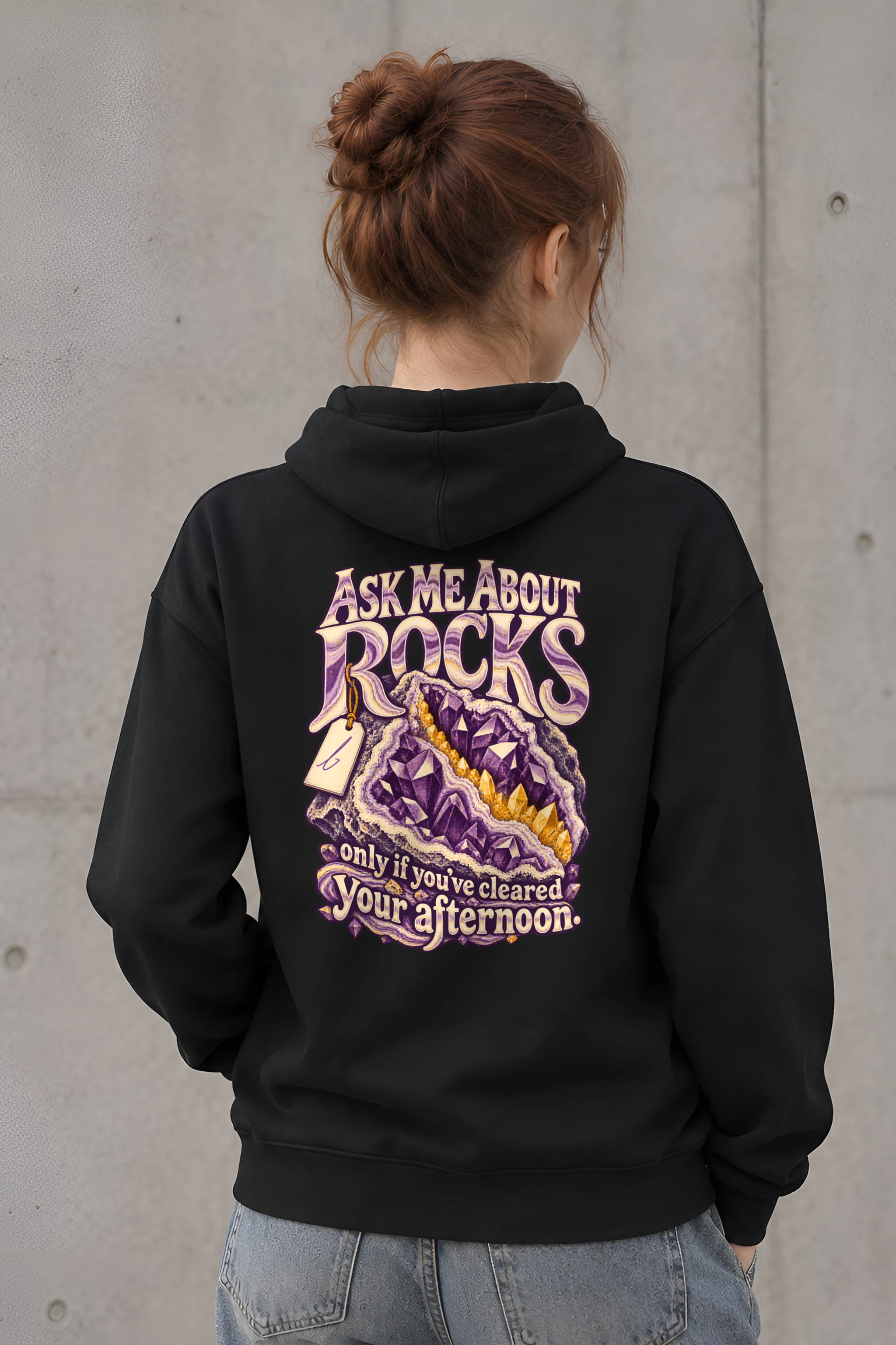 "Ask Me About Rocks" Unisex Pullover Hoodie