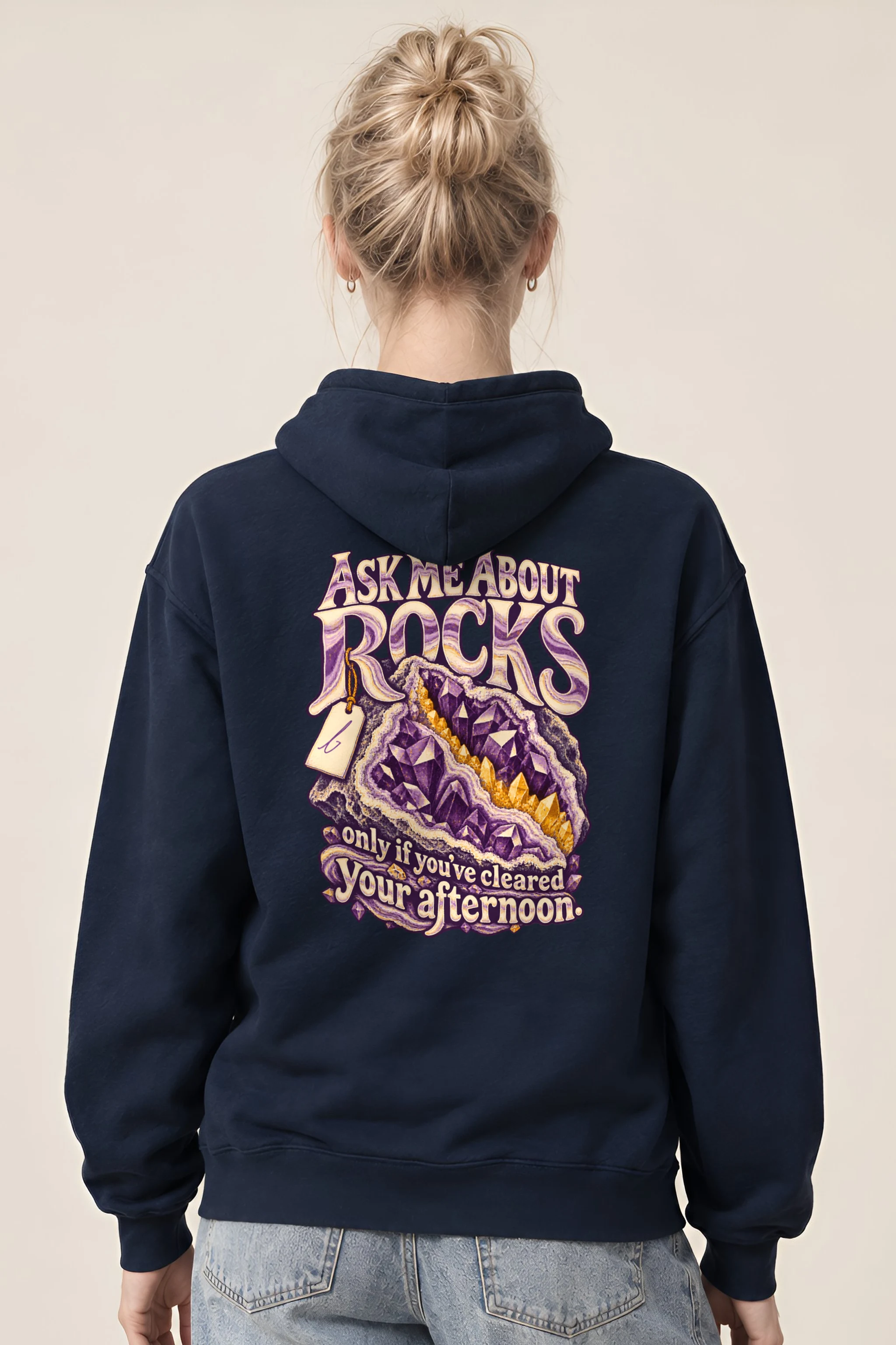 "Ask Me About Rocks" Unisex Pullover Hoodie