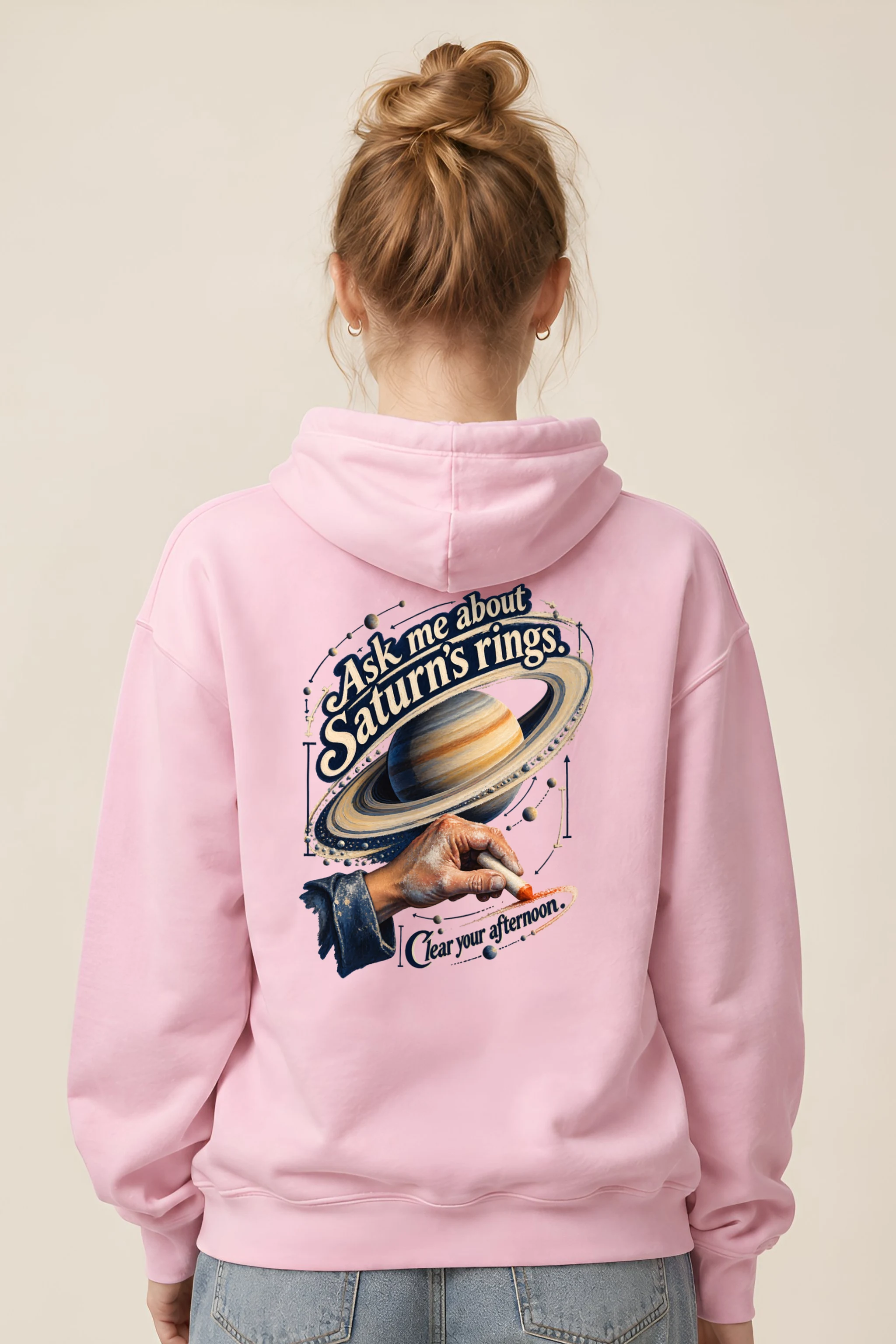"Ask Me About Saturn's Rings" Unisex Pullover Hoodie